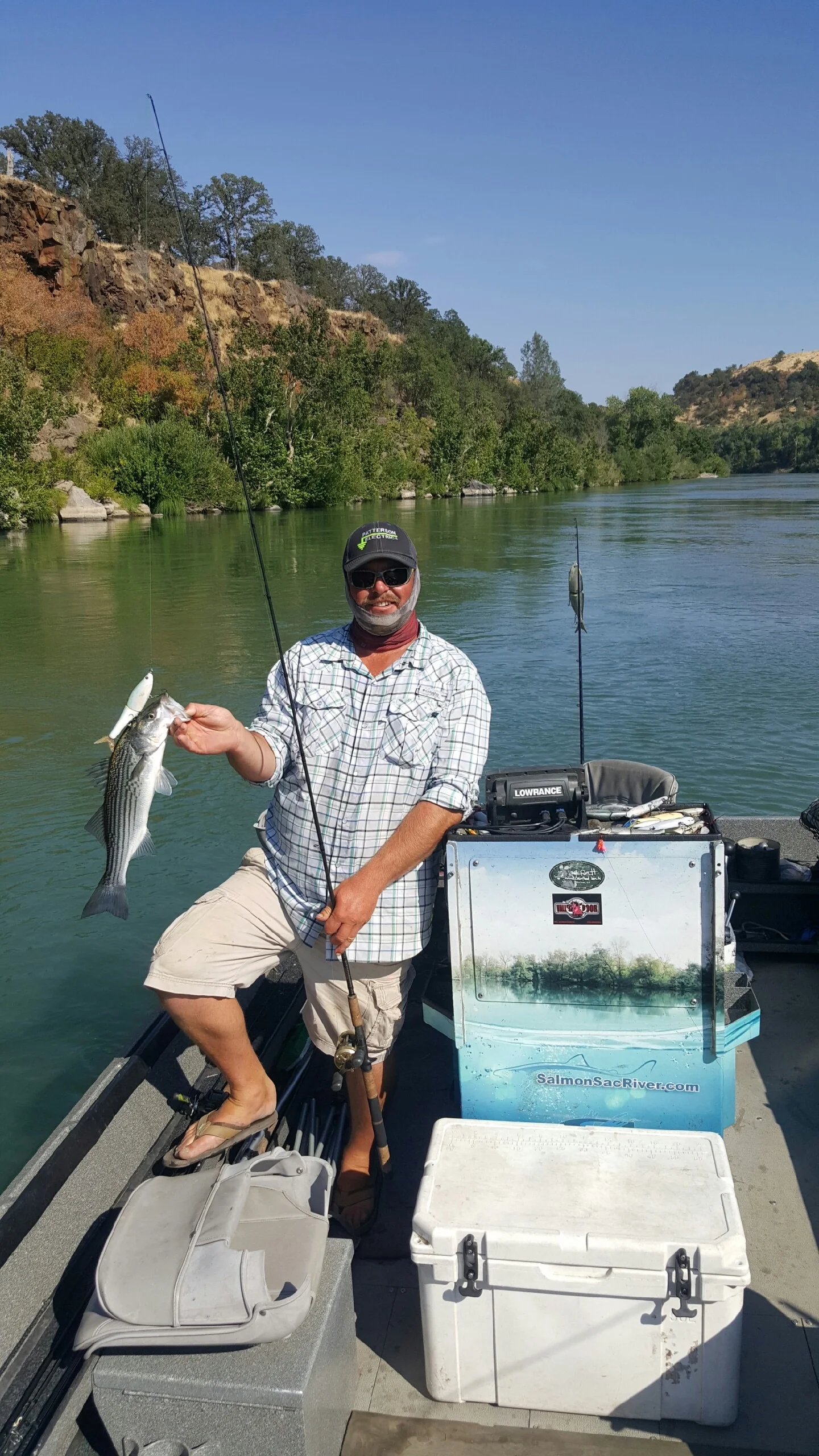 Striped Bass Wearing A "Sneaky" Hat!!!