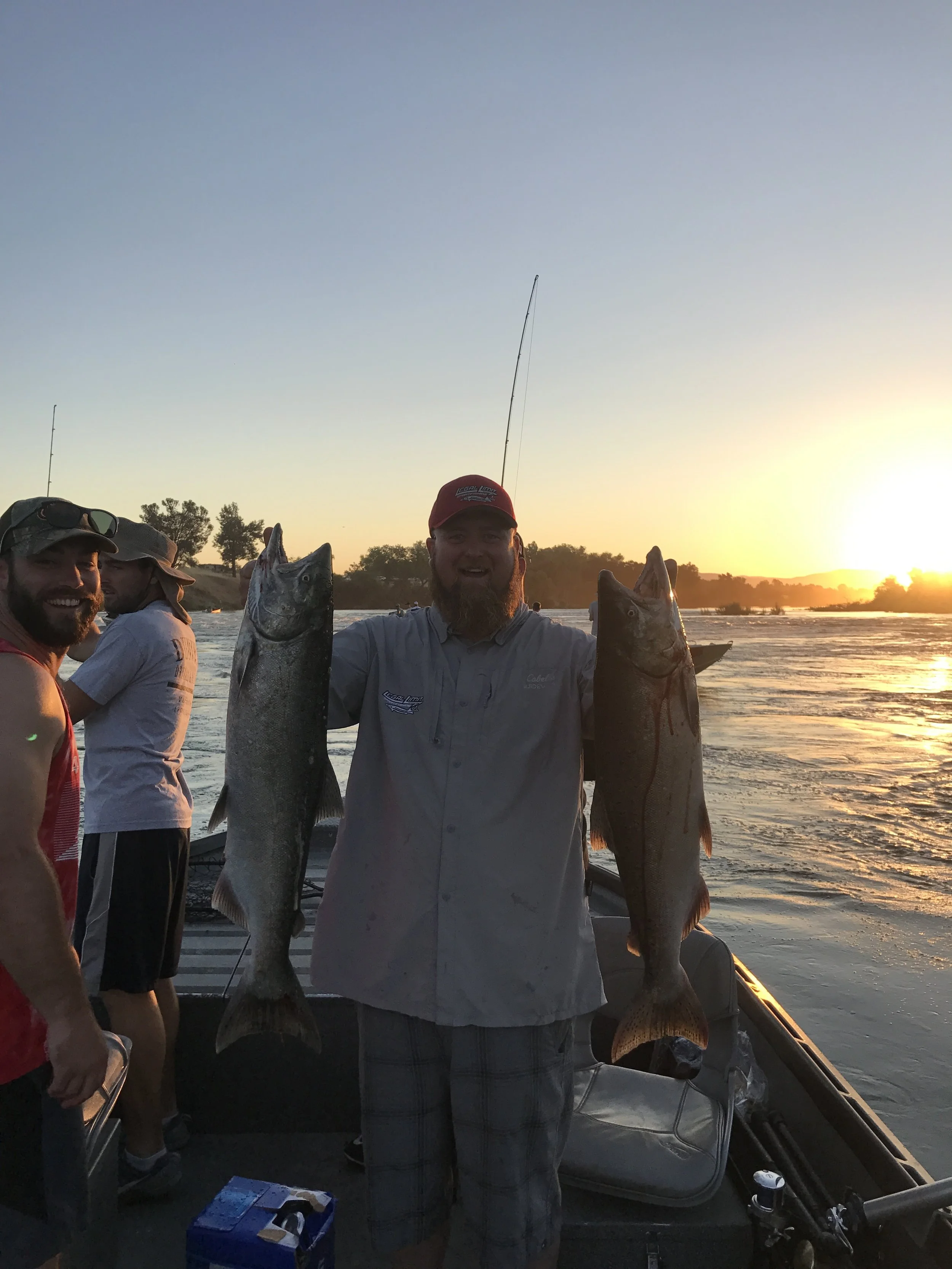 Double Hook Up On The SalmonSacRiver.com Koffler Jet Boat