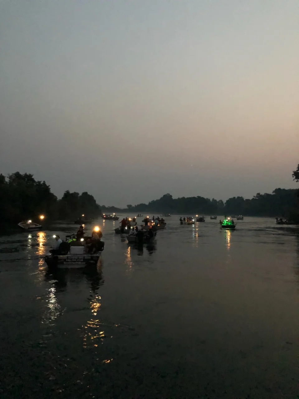 Barge Hole Opening Morning On The Sacramento River