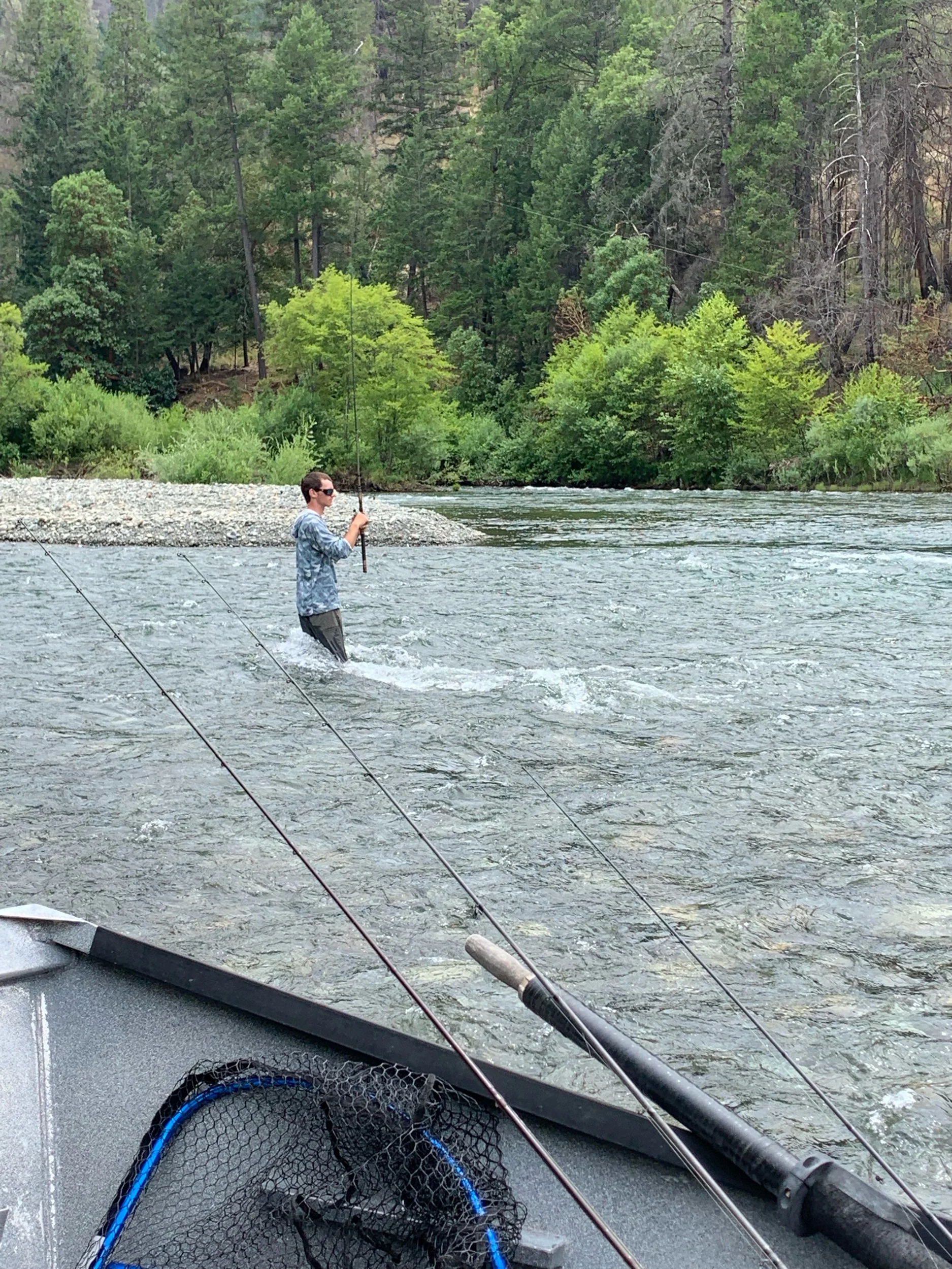 Salmon Fishing Guide Takes Time For Bank Fishing