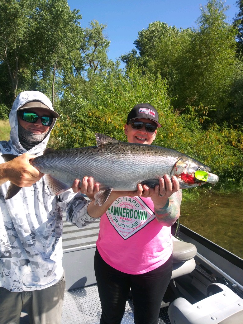 Ryan Tripp With A Feather River Salmon On July 20, 2019