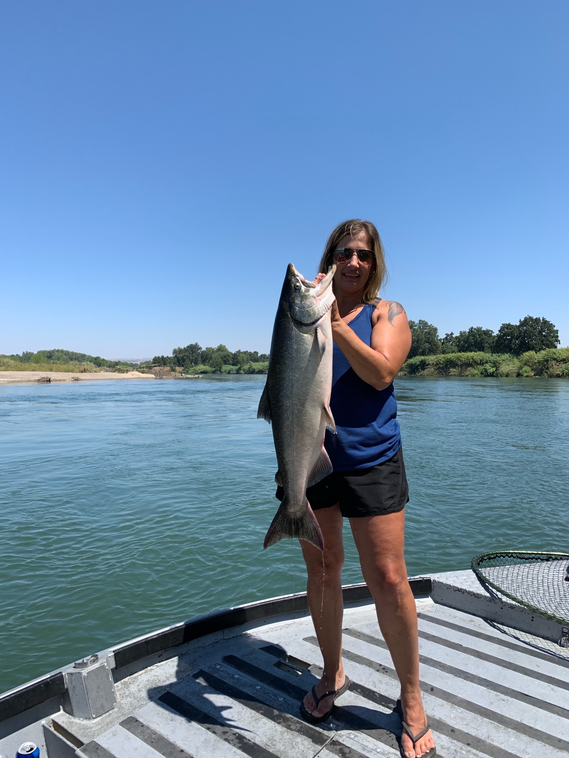 Amanda Gradney With A Sac Salmon