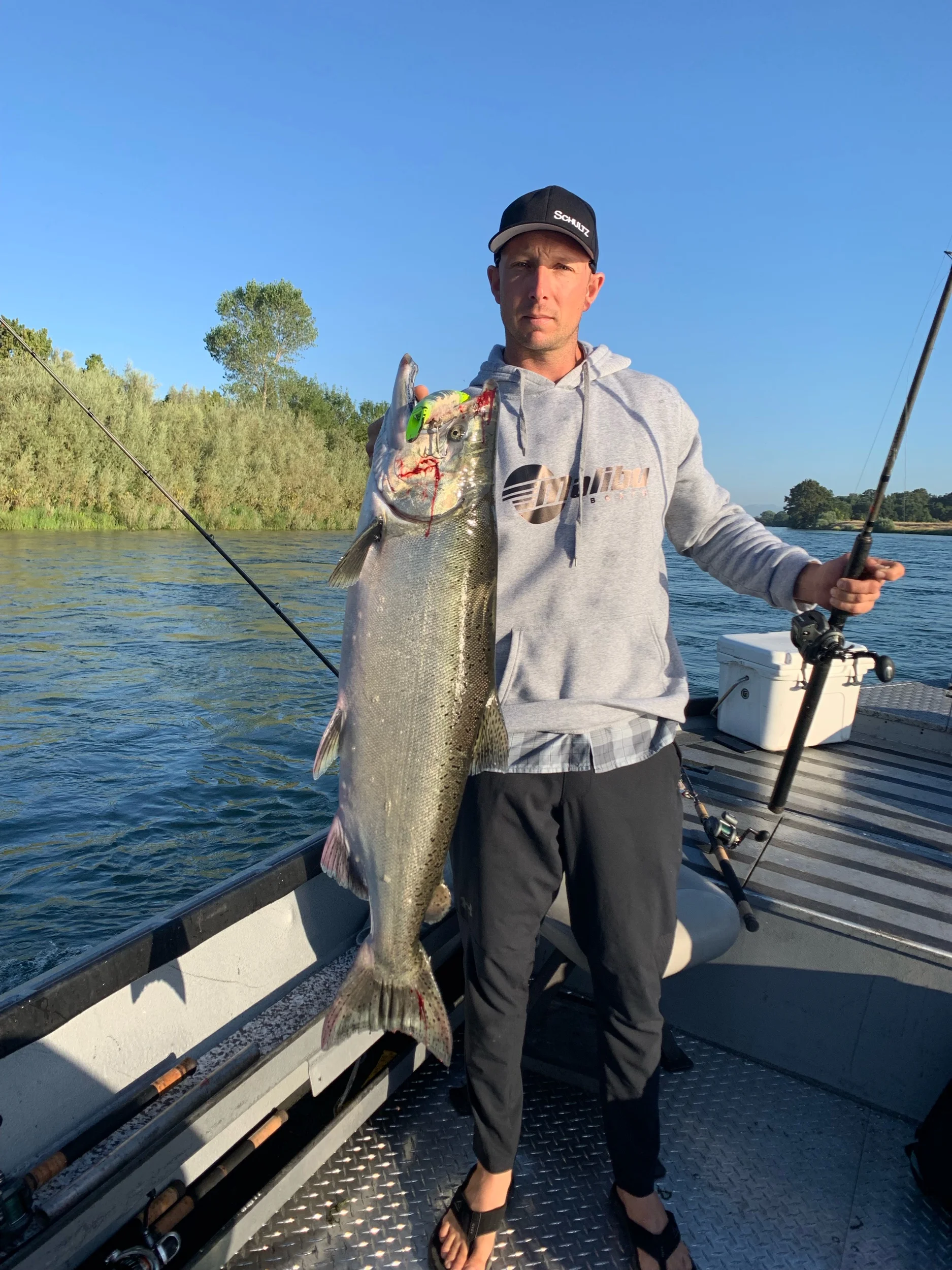 Party Leader Danny Weir With A Opening Day Salmon