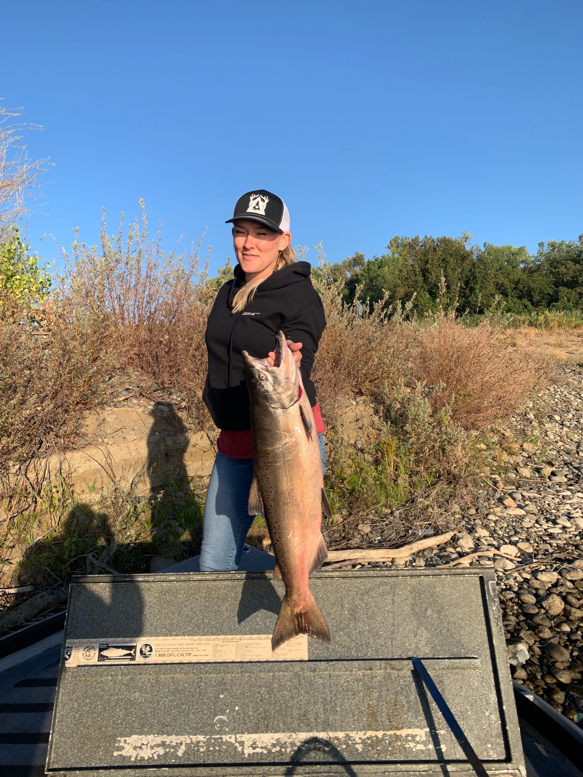 Her First Chinook Salmon Ever September 8, 2019