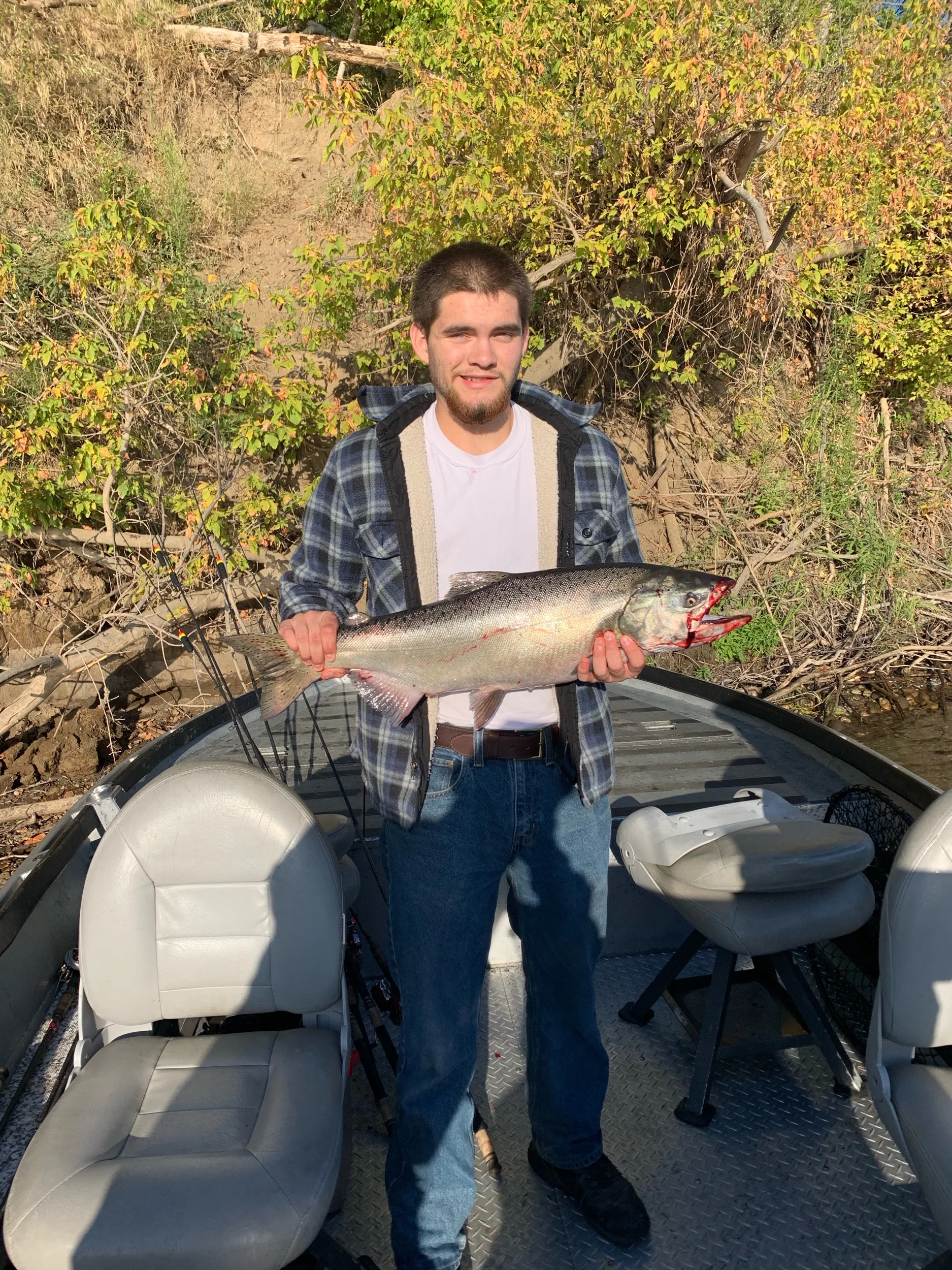 This Young Man Caught His First Salmon On September 8, 2019