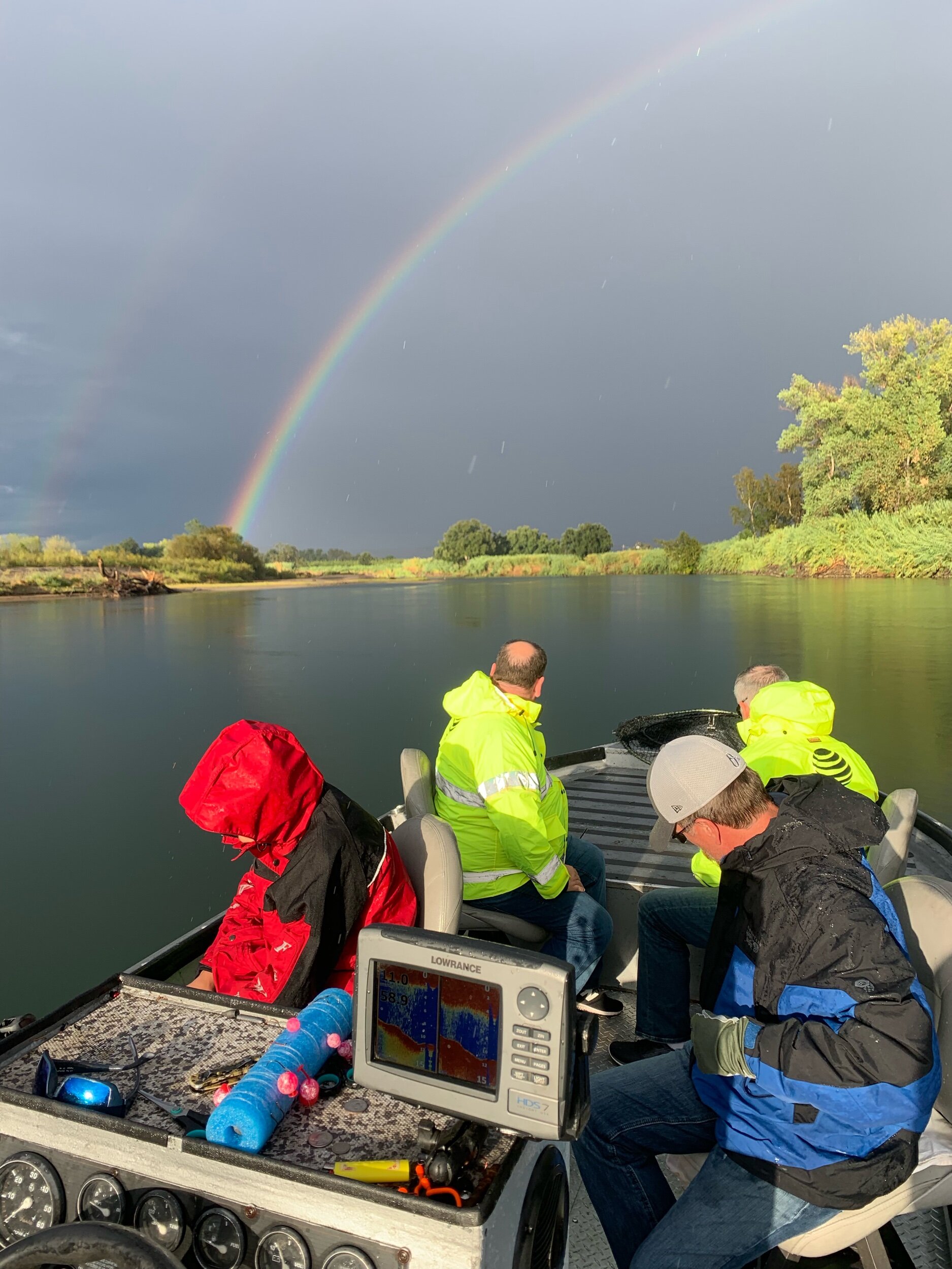 Double Rainbow On The Sacramento River In Northern California