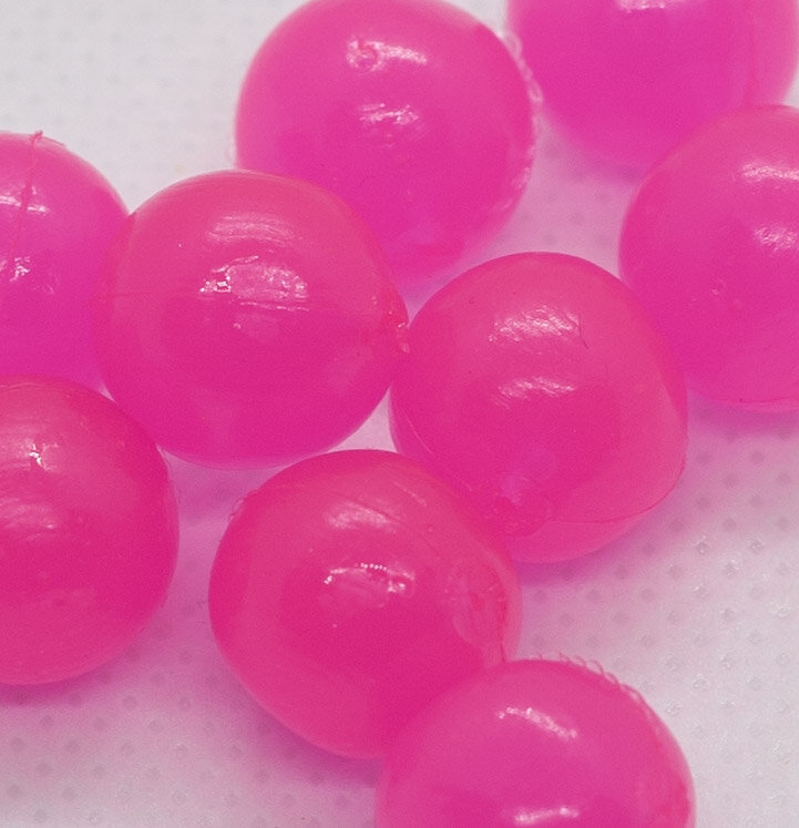 B&amp;R Tackle Co soft beads in the cerise color.