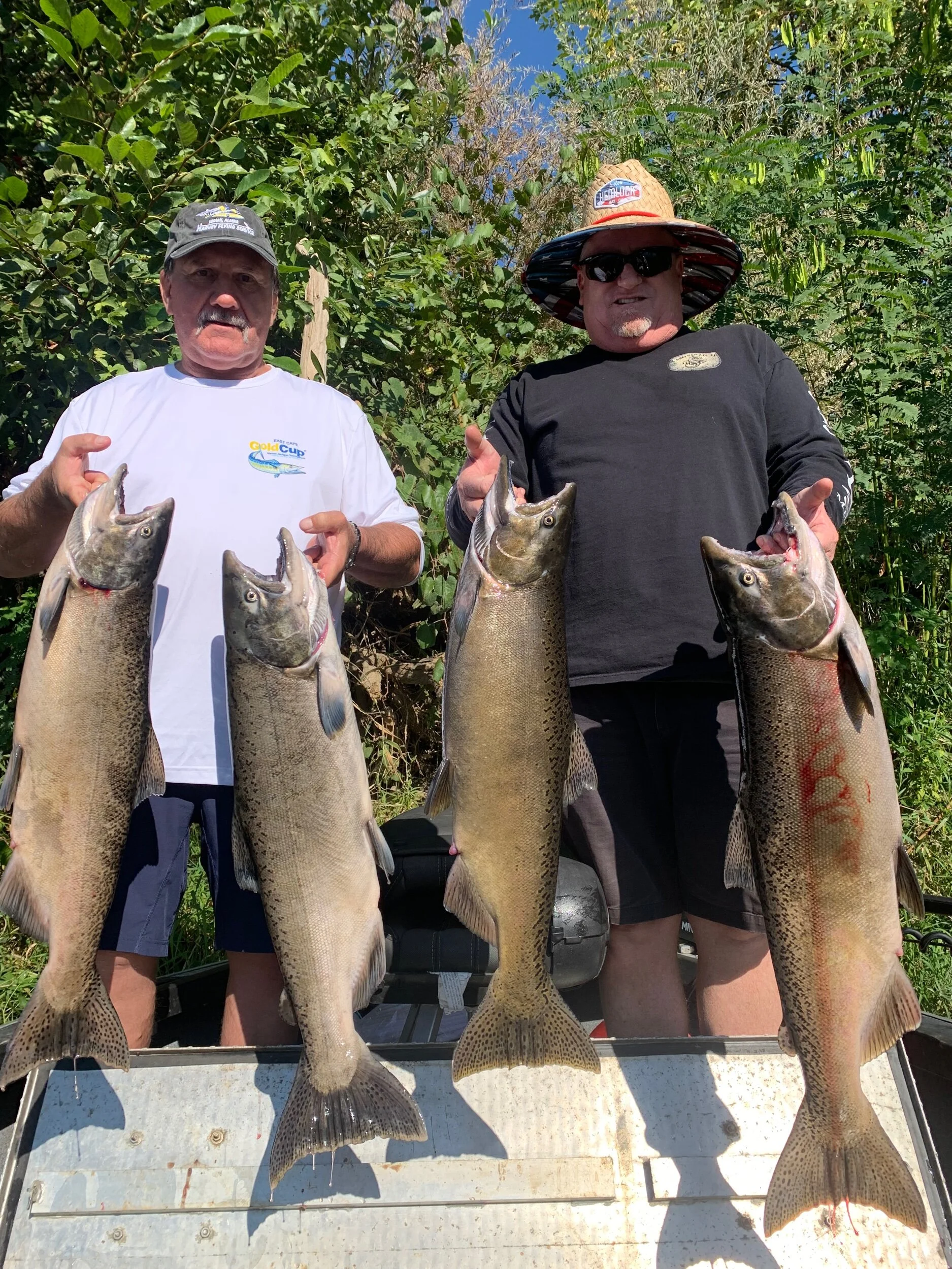 Fishing guide Jacob Frye with limits for two guest on September 21, 2021. Hiring a fishing guide increases your fish count at the end of the day.