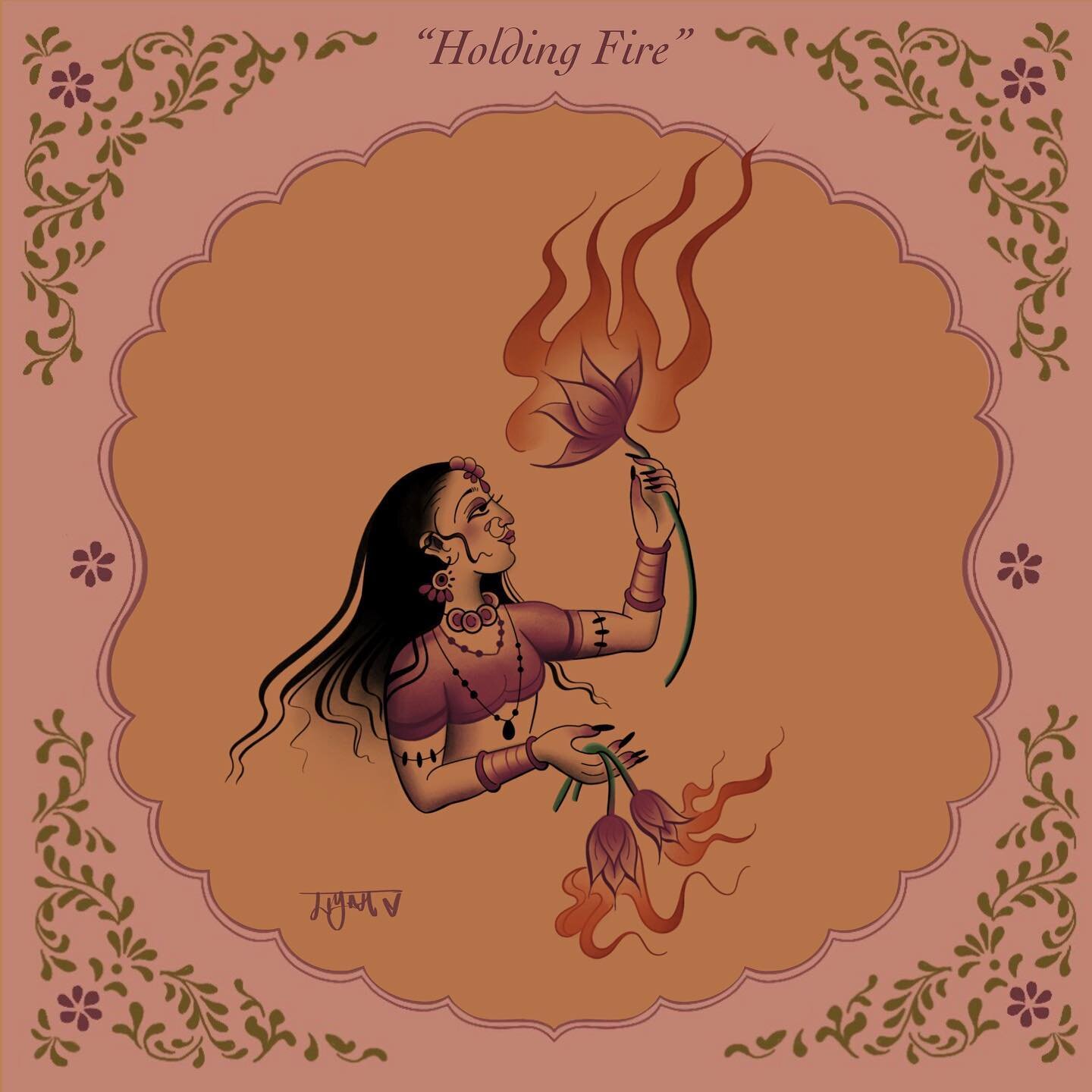 &ldquo;holding fire&rdquo; 🪷 flash 

Spring is finally coming,
and I&rsquo;m feeling hopeful 🌷
In spring we can take off our armour and soften to the earth again 🌸

In the worlds within Rajasthani paintings, it always looks like spring&hellip;

Ho