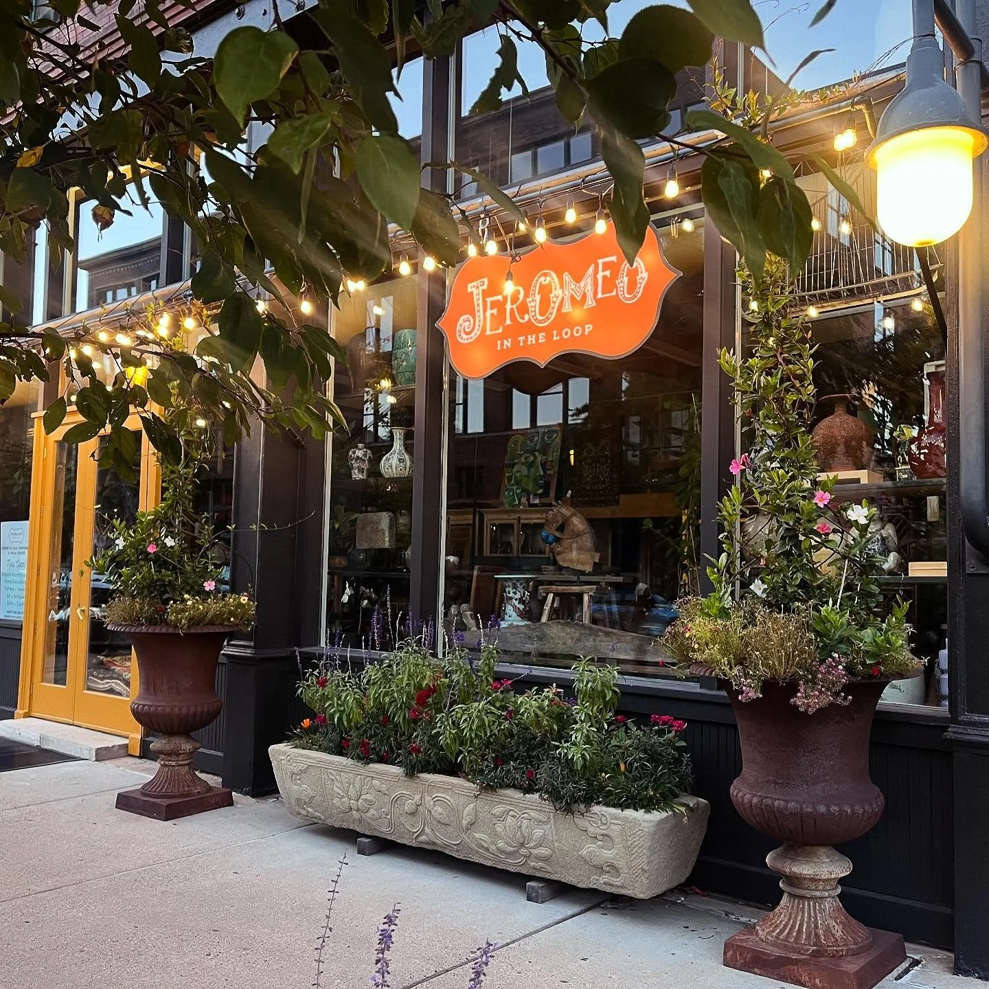 Our shop front garden really filled in this year. We thought it deserved a post before it gets too cold. Open until 7pm.
#garden #storefront #sidewalk #plants #flowers #greenthumb #shopfront #street #smallbusiness #local #shoplocal #antiques #art #j