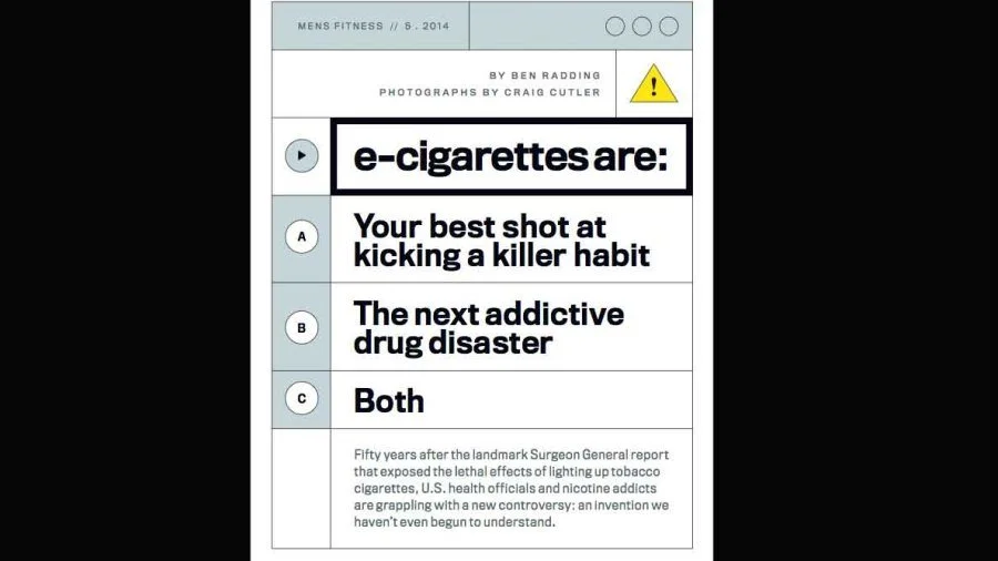 MEN'S JOURNAL | E-Cigarettes: a Chance to Kick the Habit?