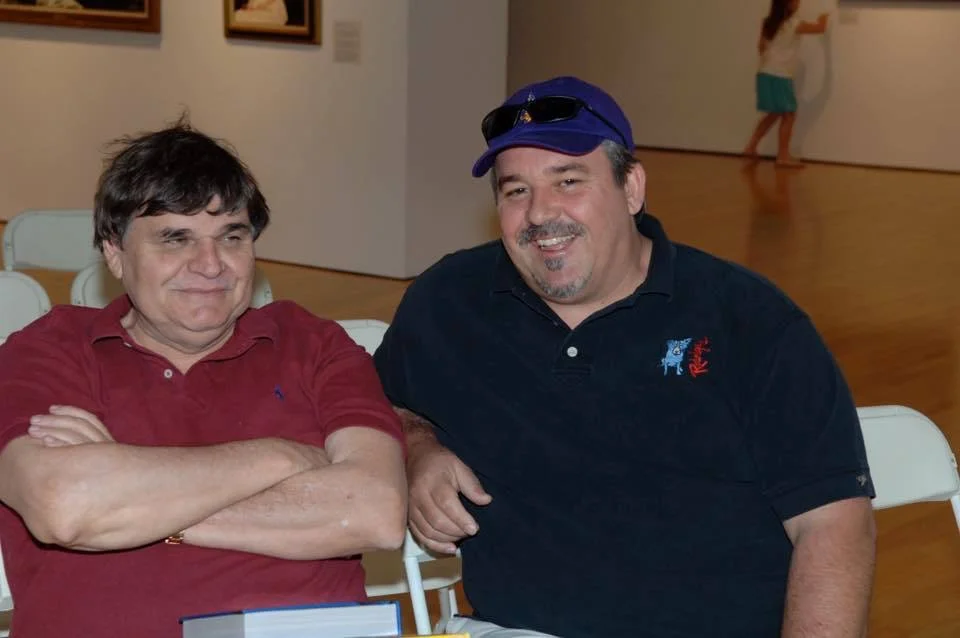 Artist George Rodrigue with Tony Bernard