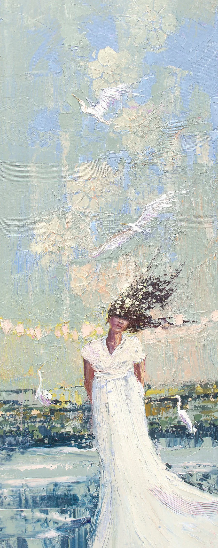 Sweetest in the Gale is Heard, 40x16, oil on canvas.JPG