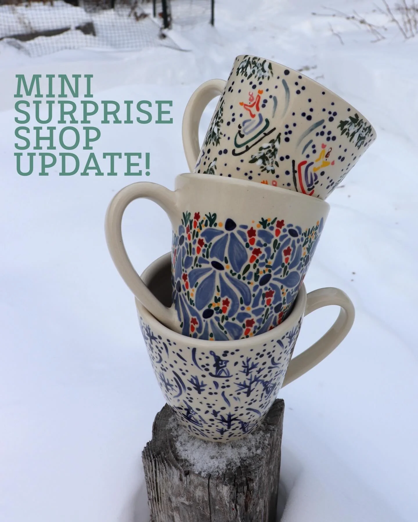 Surprise! There&rsquo;s a few new pots in the online shop. Mugs, bowls, and two vases. The last of 2025! Link in bio to shop ✨