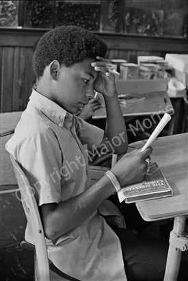 Concentration Black & White Photograph 9.5 x 6.5 inches Framed to 19 x 16.5 inches