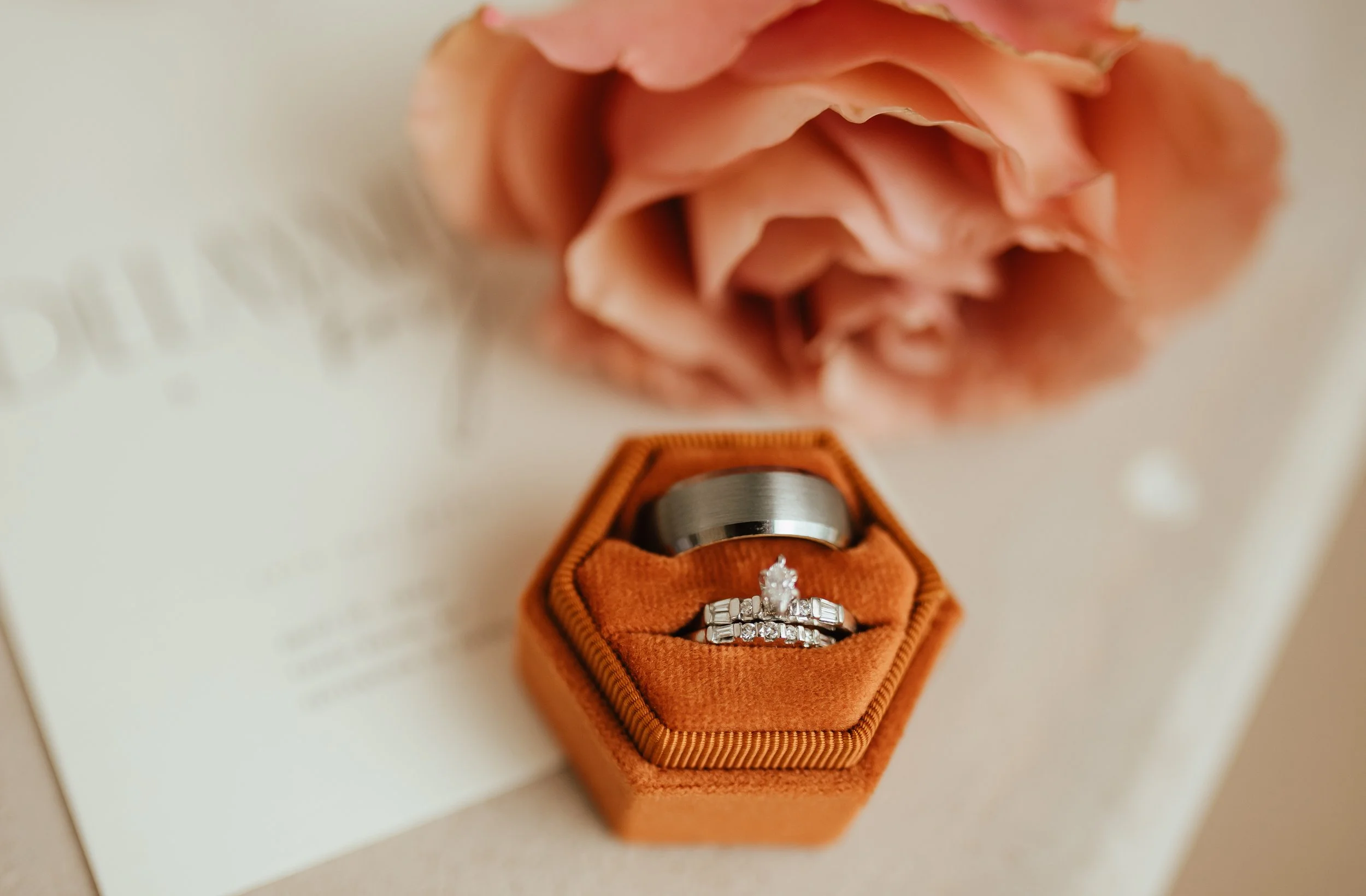 Wedding rings wedding day