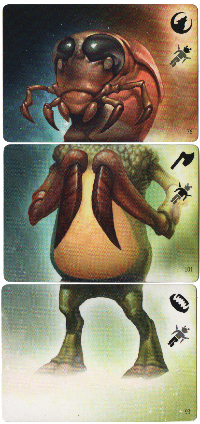 The color shows up better here than on the actual cards. Maybe just always play in a bright white room.