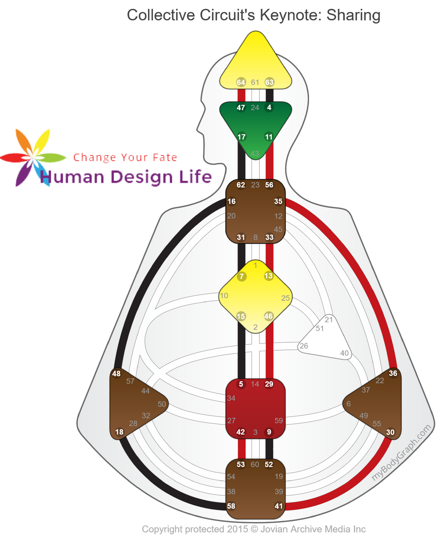 Black = Logic (understanding) Circuit &nbsp; &nbsp; &nbsp; &nbsp; Red=Sensing (abstract/experiential) Circuit