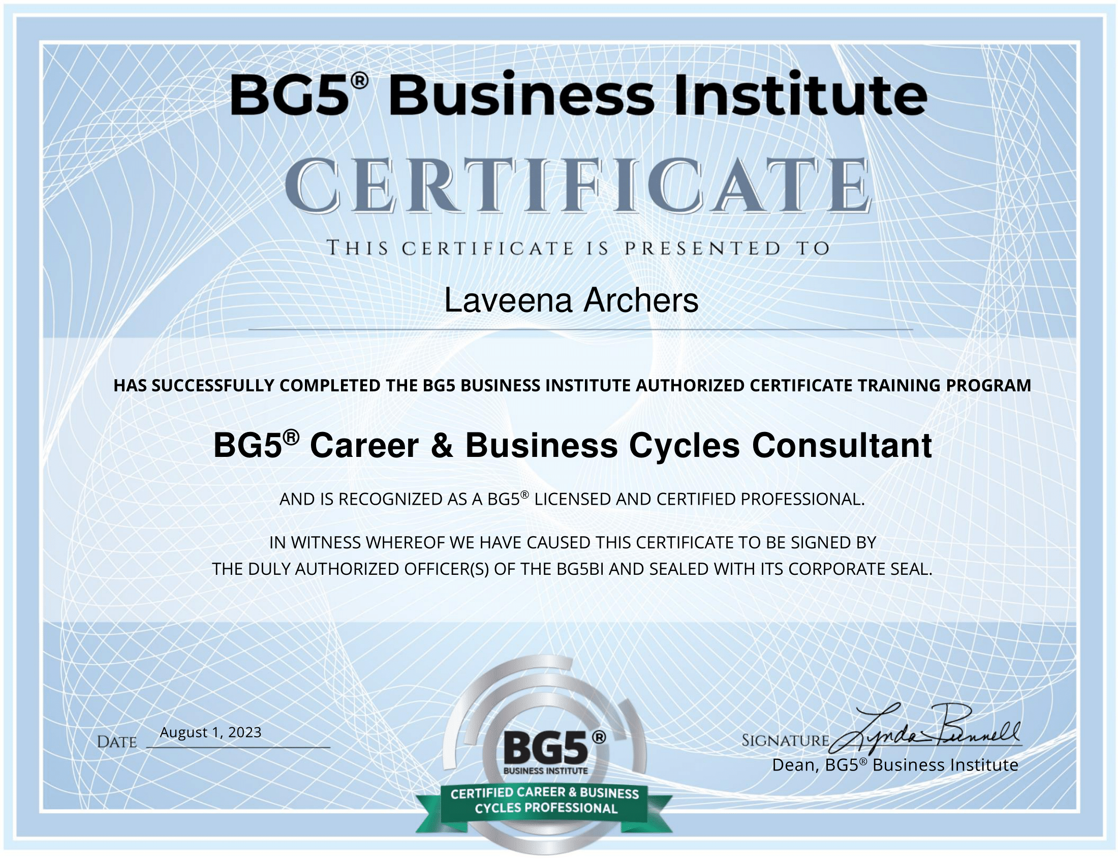 BG5 Certified Career-Business-Cycles-Certificate - Laveena Archers-1.png
