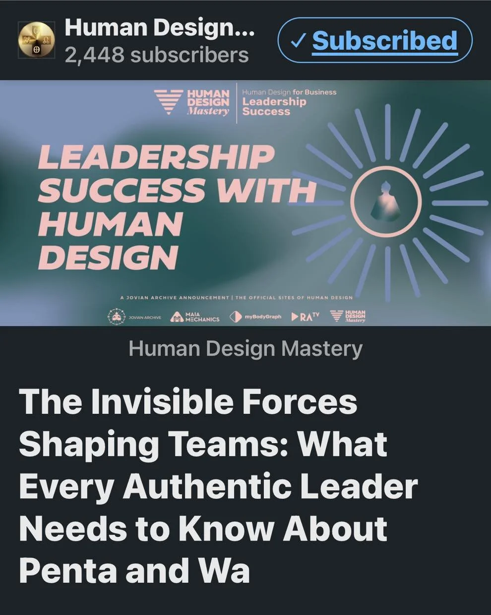 The Invisible Forces Shaping Teams: What Every Authentic Leader Needs to Know About Penta and Wa

New article now on LinkedIn