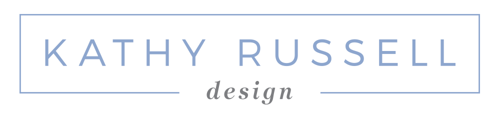 Branding for Kathy Russell who designs and decorates for her clients who are downsizing.