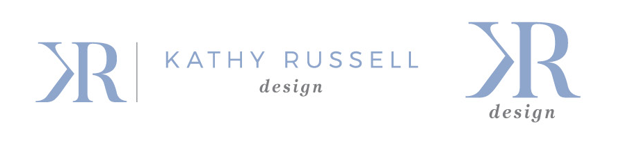 Alternate logos for Kathy Russell Design - interior decorator and stylist in Newmarket, Ontario