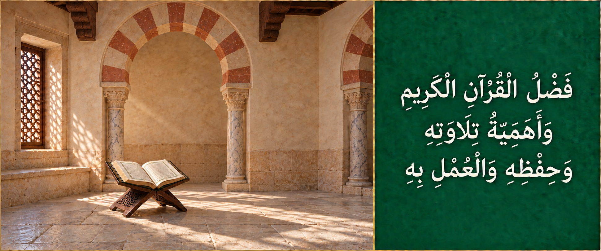 فَضْلُ الْقُرْآنِ الْكَرِيمِ وَأَهَمِّيَّةُ تِلَاوَتِهِ وَحِفْظِهِ وَالْعَمَلِ بِهِ.png