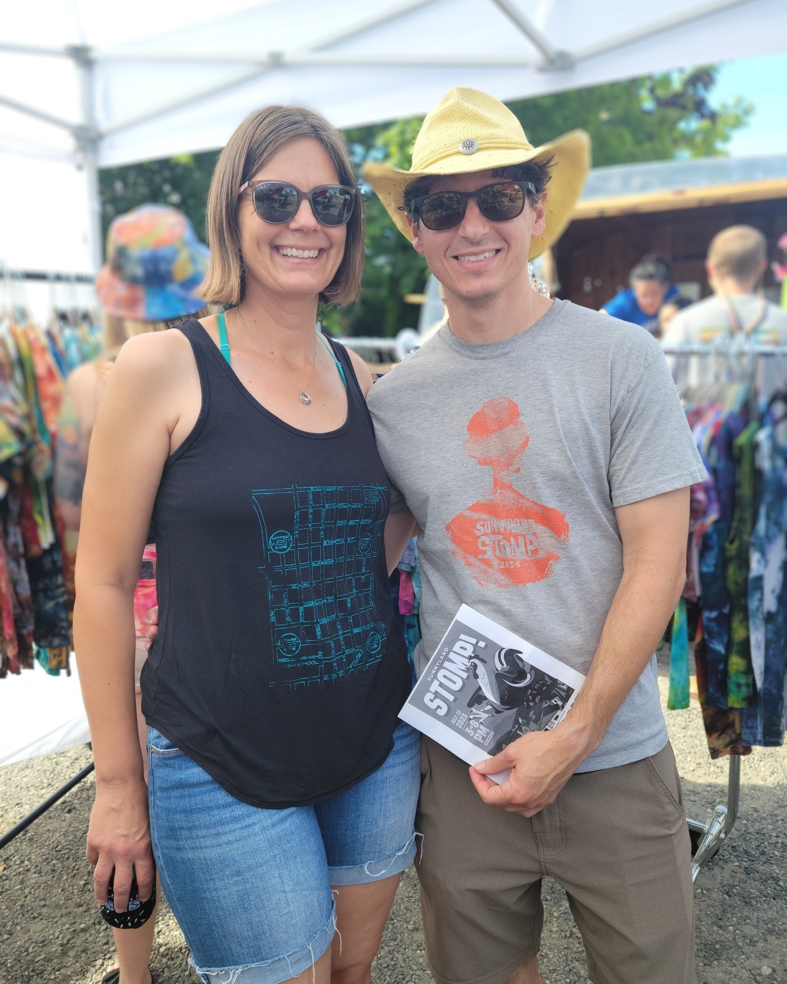 How many years of Stomp shirts do you have in your closet?! 👕 Show us your swag collection and tag @sunnylandstomp 🐓☀️ We were thrilled to spot this duo donning 'vintage' Stomp shirts at the 2023 Stomp - A perfect outfit for Stomp Saturday!

At thi