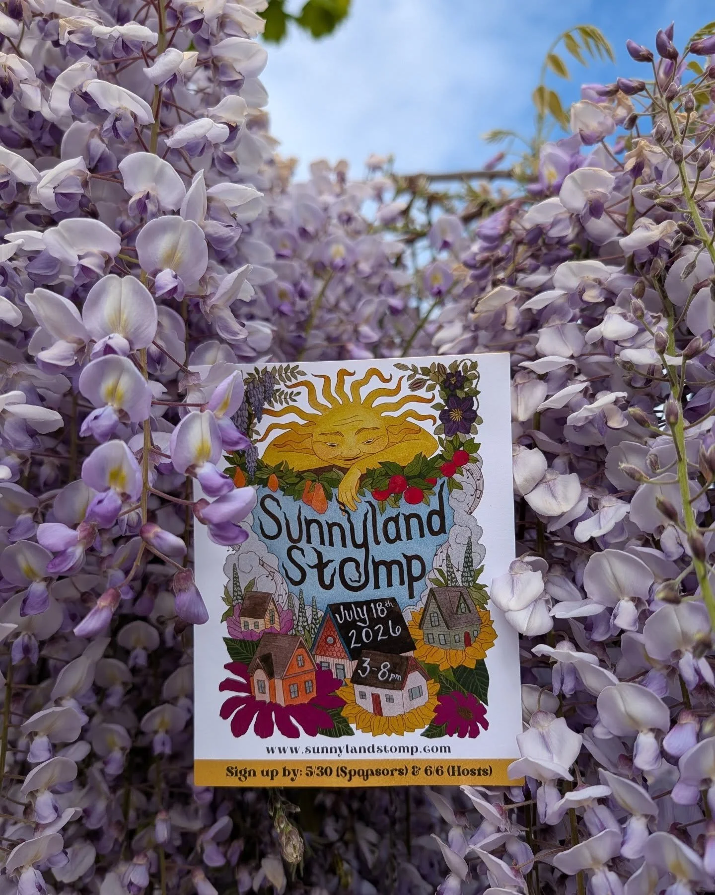We've planted @sunnylandstomp handbills across the neighborhood in the Little Free Libraries 🌱 📚 Start brainstorming and let your ideas bloom 🌷🌻🪻 Be a part of the 18th Sunnyland Stomp as a sponsor or host! Pick up a handbill as a reminder to reg