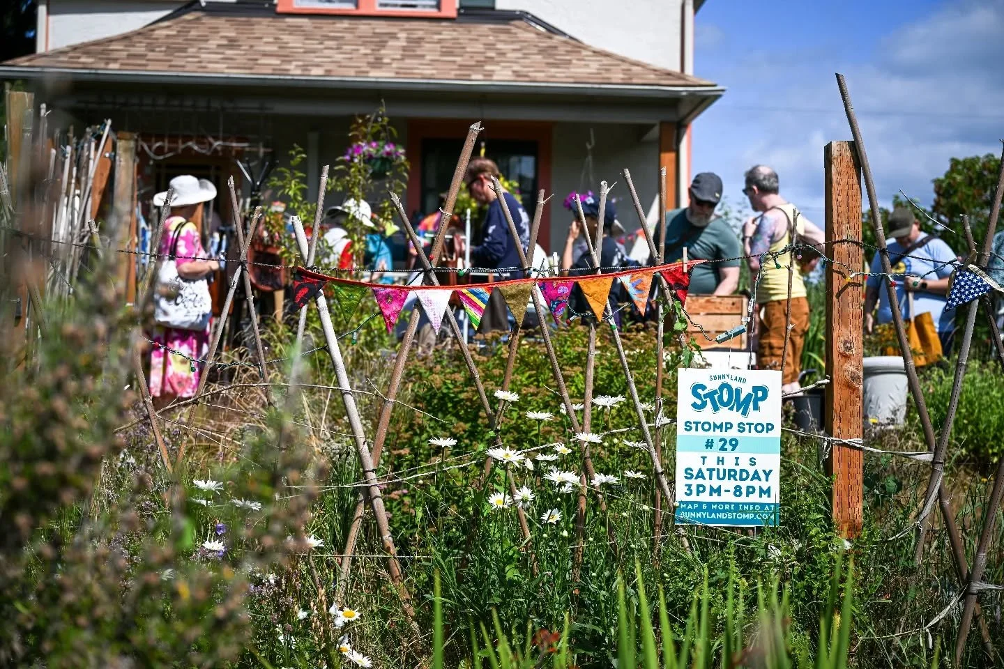 🏡 Host a Stomp Stop 📍Anyone who lives or operates a business in Sunnyland can be a host! Stomp Stops feature games 🏸art 🖼️ food 🍪activities 👑 music 🎸&ndash; any form of creative expression is welcome, the only limit is your imagination. 💭 Let