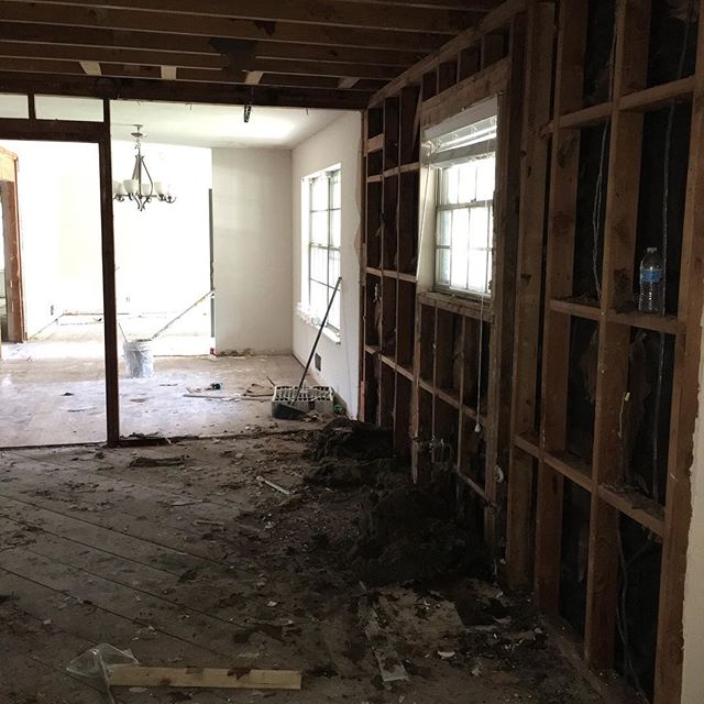 Our latest project is underway. So amazing to look at this mess and know that soon it will be someone's dream home. #statementdesignbuild #remodel
