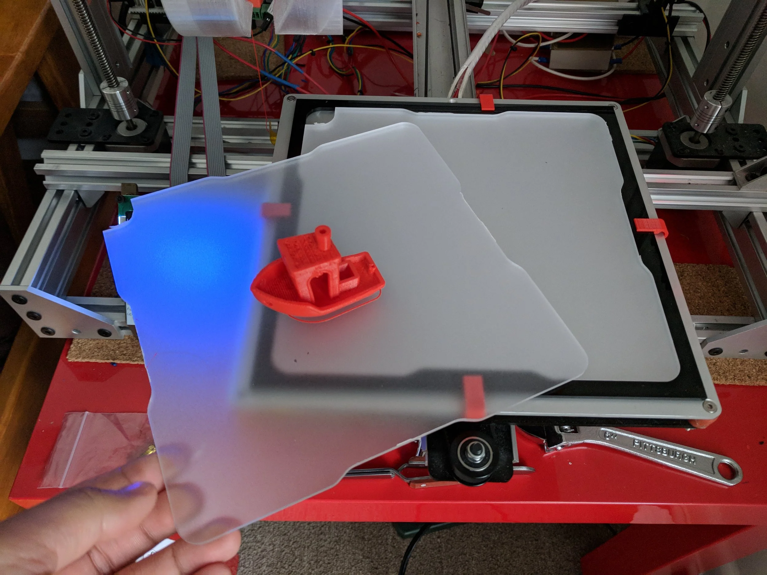 Hot swap the plates to start printing your next part immediately.