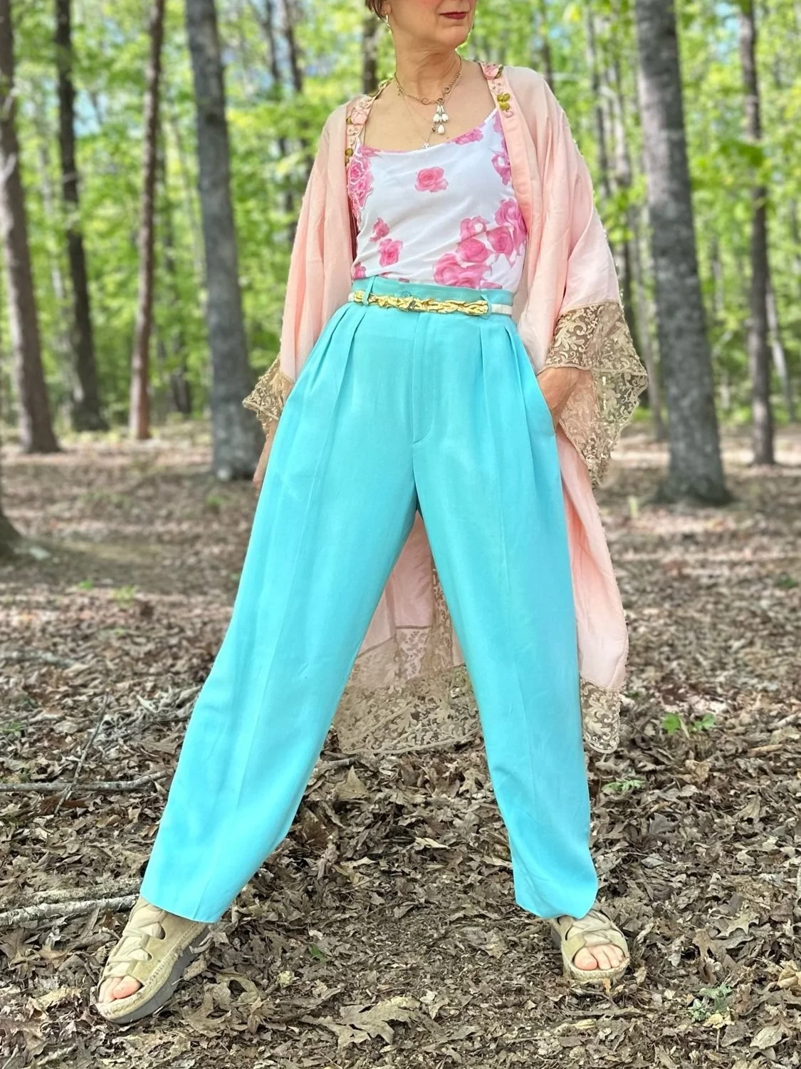 1980s Yves Saint Laurent Silk Trouser