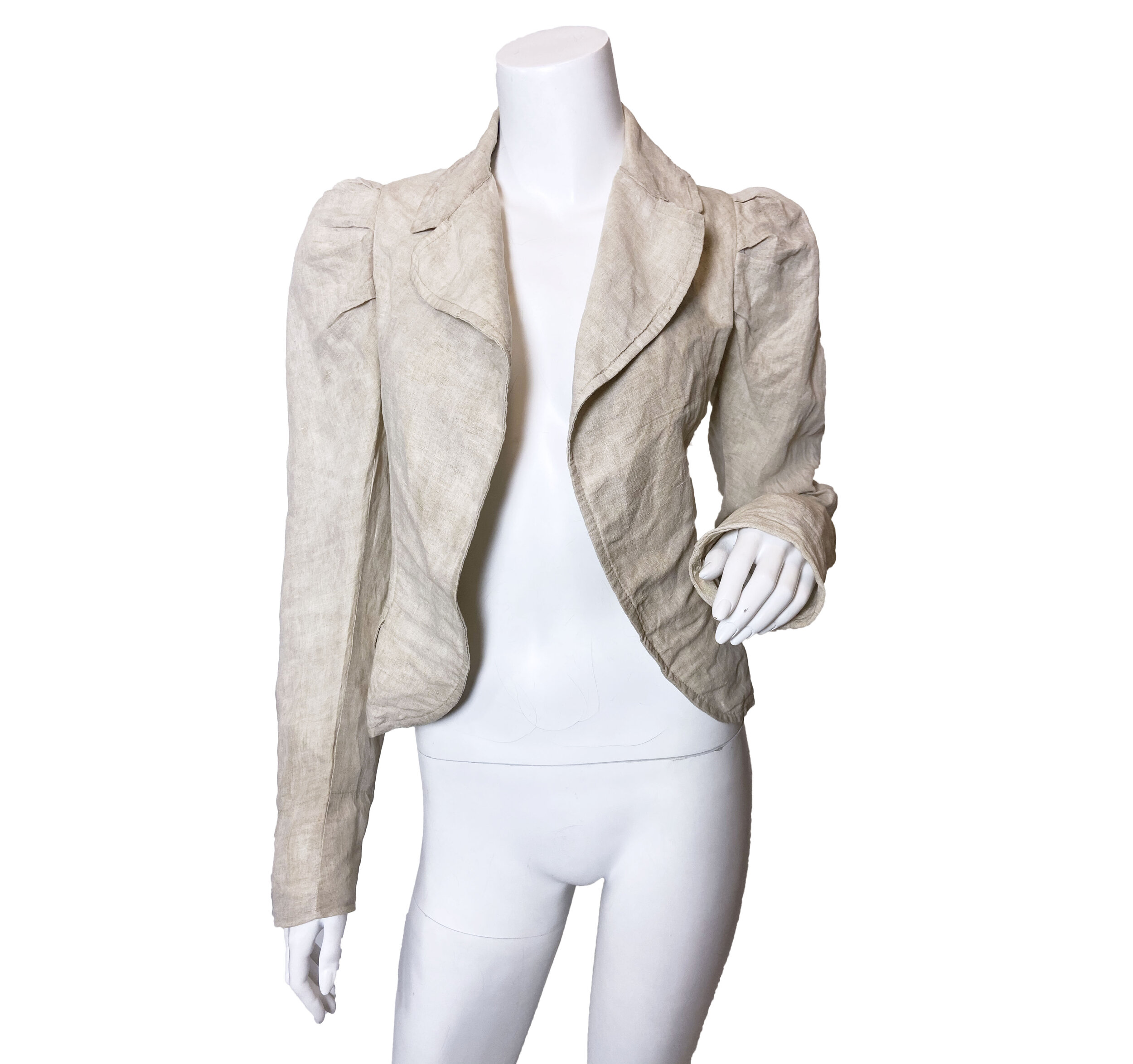 Early Edwardian Linen Cutaway Style Jacket — Noble Vintage Clothier