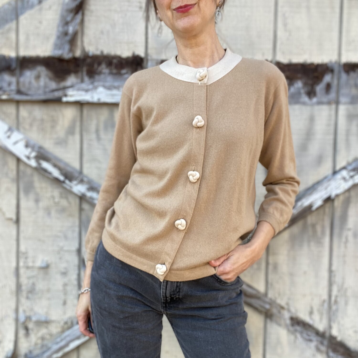 1950s Ballantyne of Peebles Cashmere Cardigan, S/M — Noble 1950s Ballantyne of Peebles Cashmere Cardigan, S/M — Noble