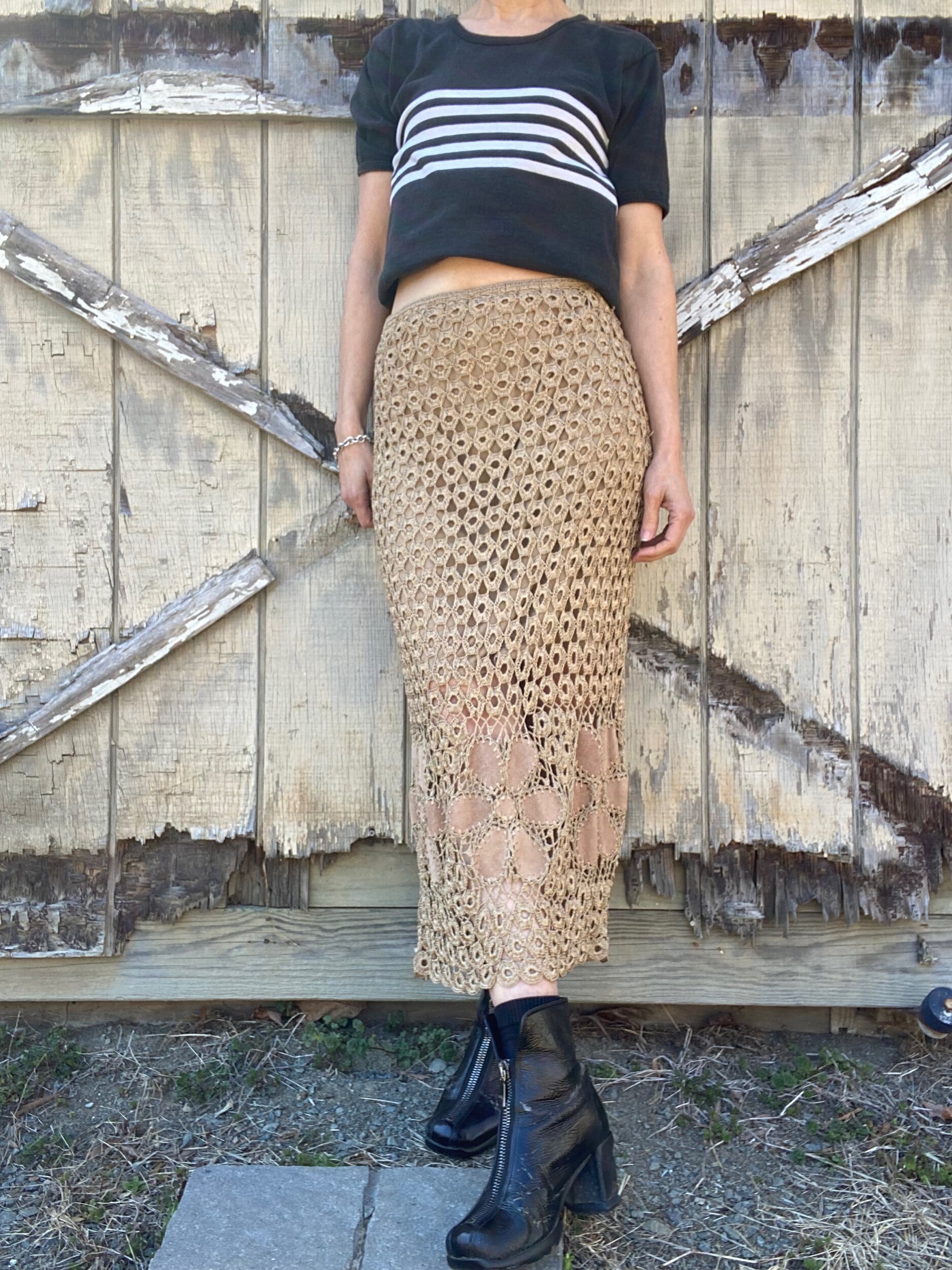 Y2K Crochet Skirt