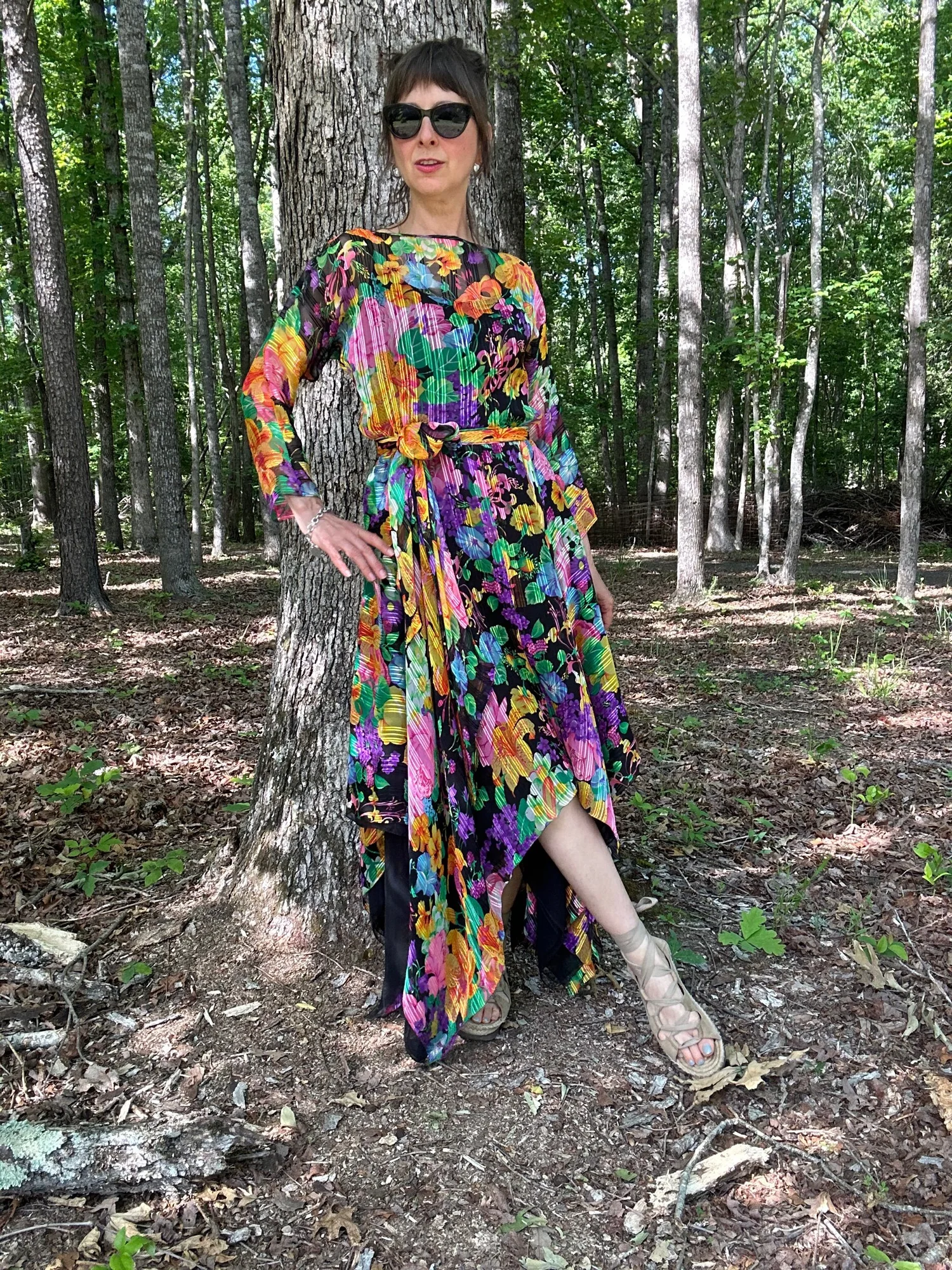Floral handkerchief dress online