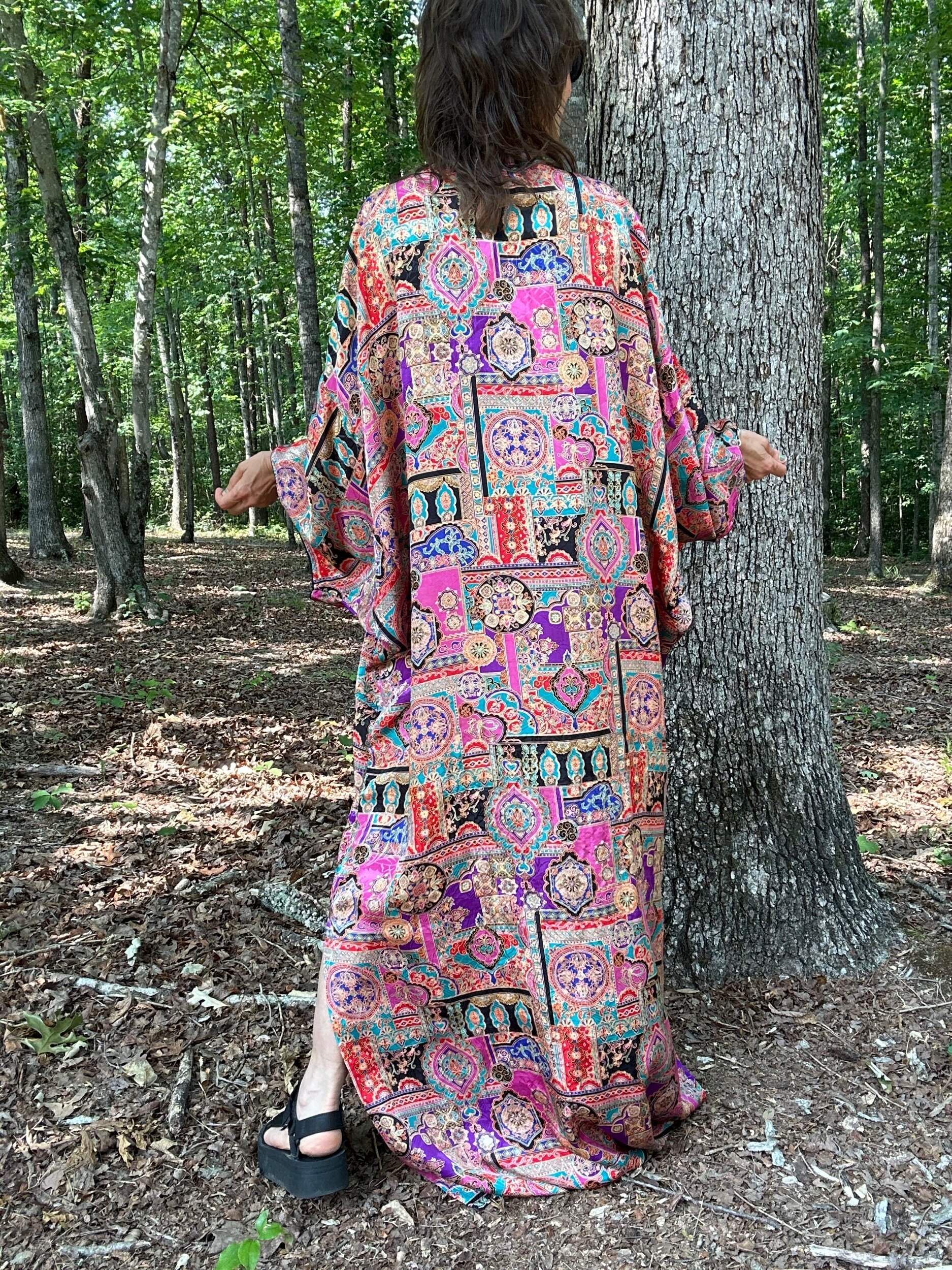 1980s Christian Dior Printed Caftan