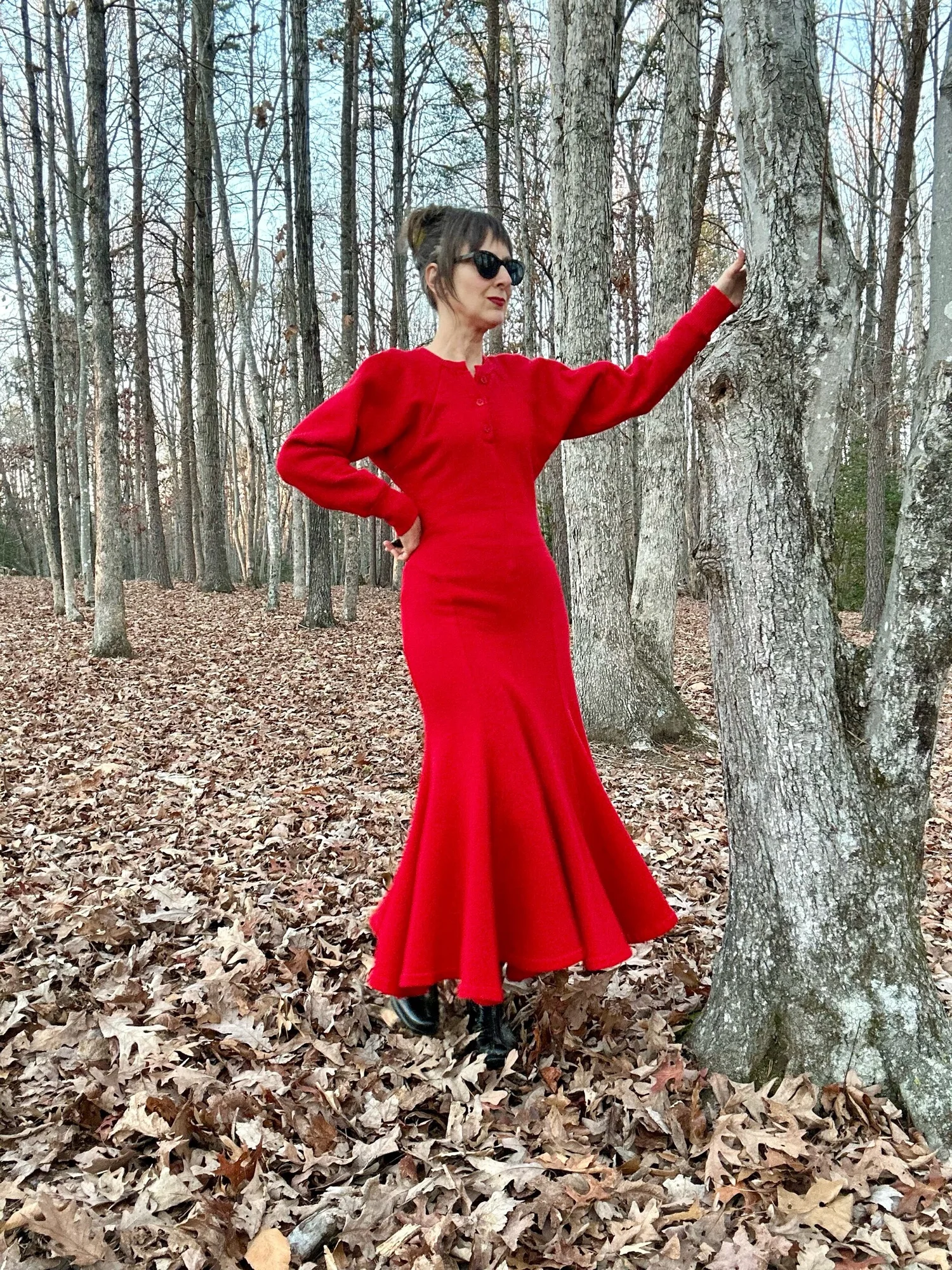 open lace back dress Norma Kamali Marissa Wide Slit Gown main image 1