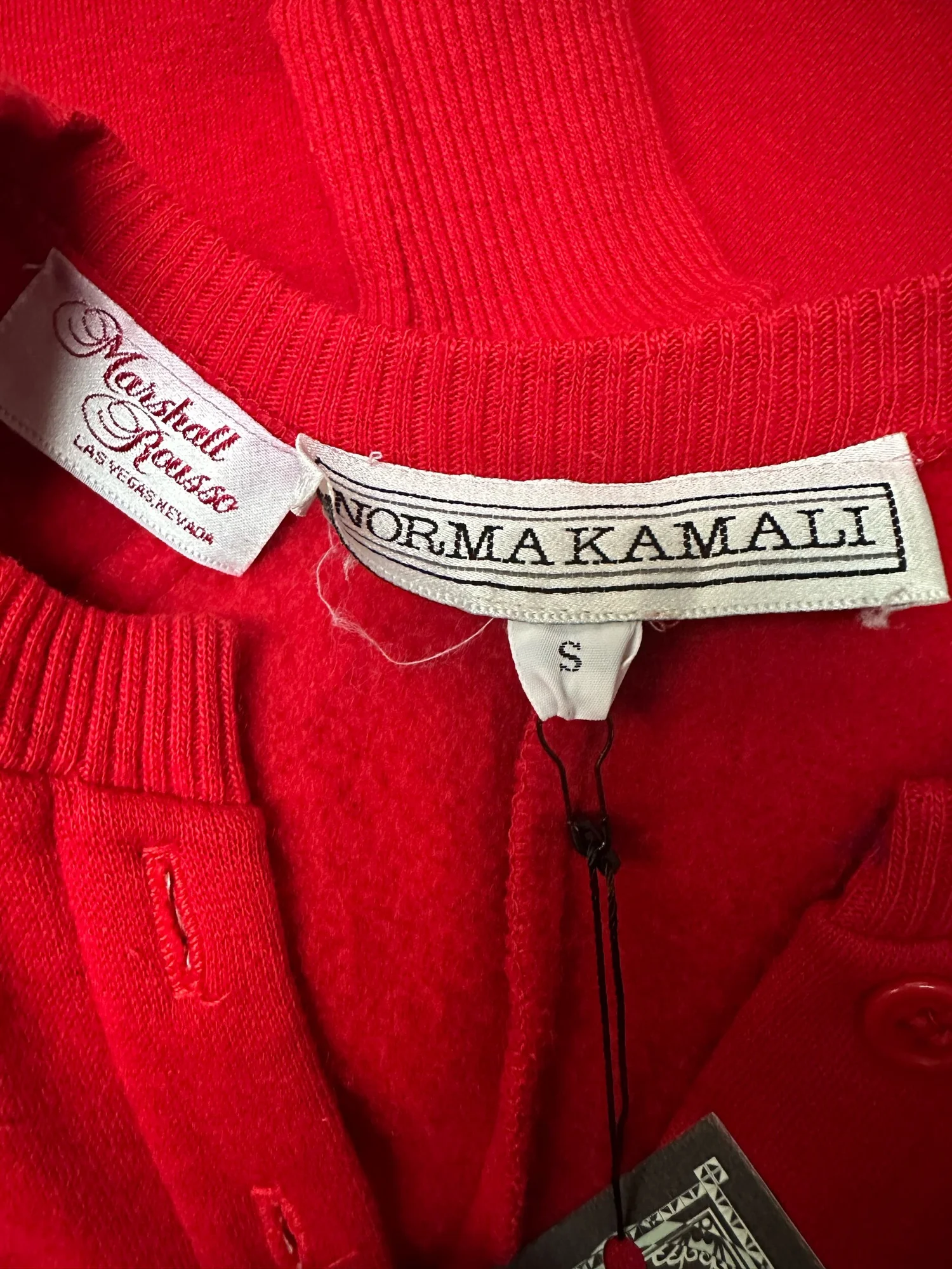 1980s Norma Kamali Red Fleece Sweatshirt Dress — Noble Vintage  
