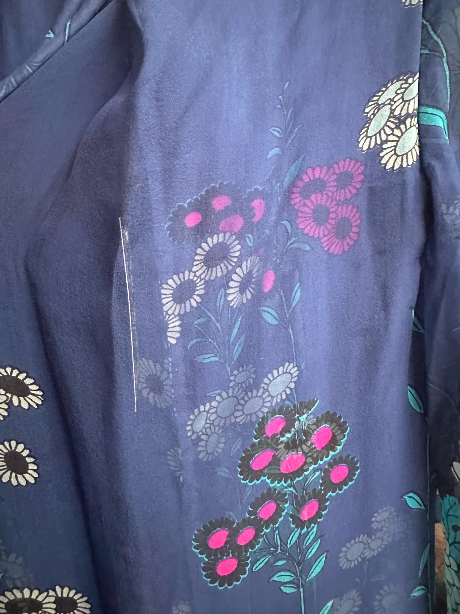 1970s Hanae Mori Silk Chiffon Maxi Dress — Noble Vintage Clothier