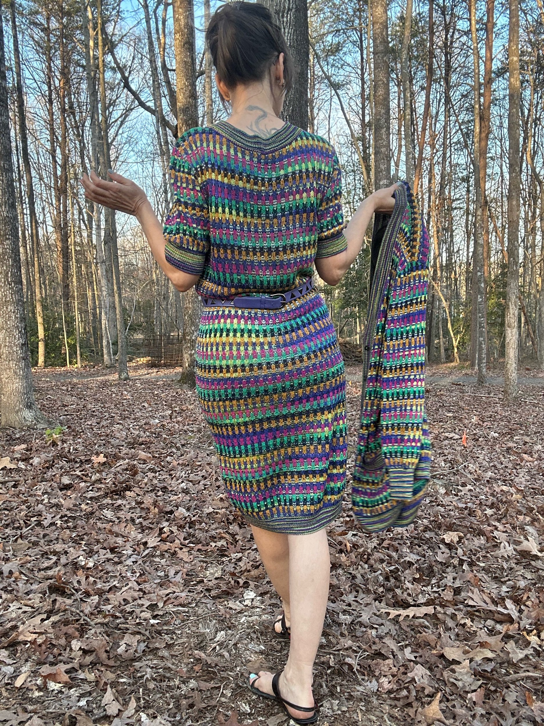 1980s Missoni Knit Dress with Cardigan