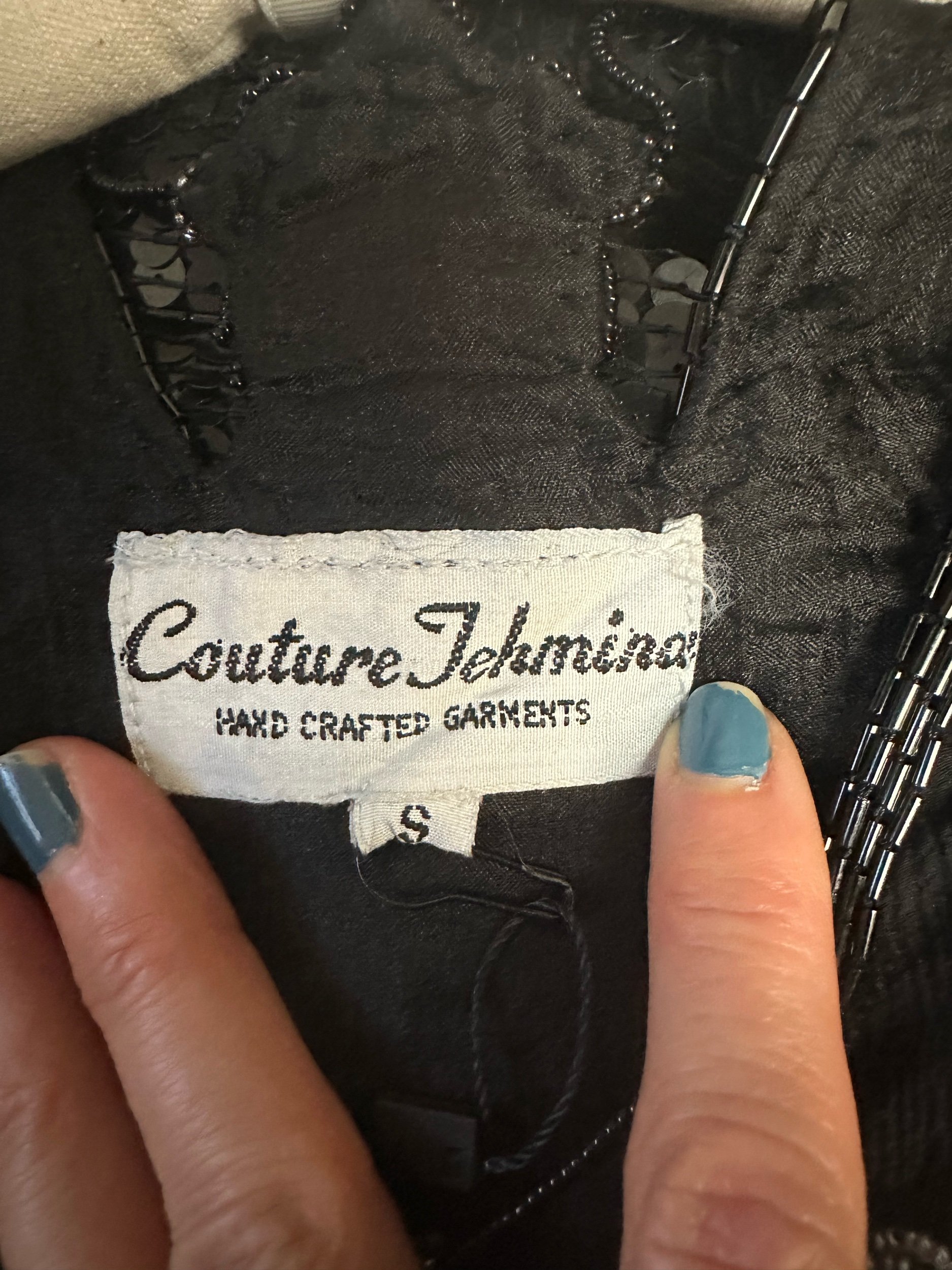 Couture Tehmina label- 1980s