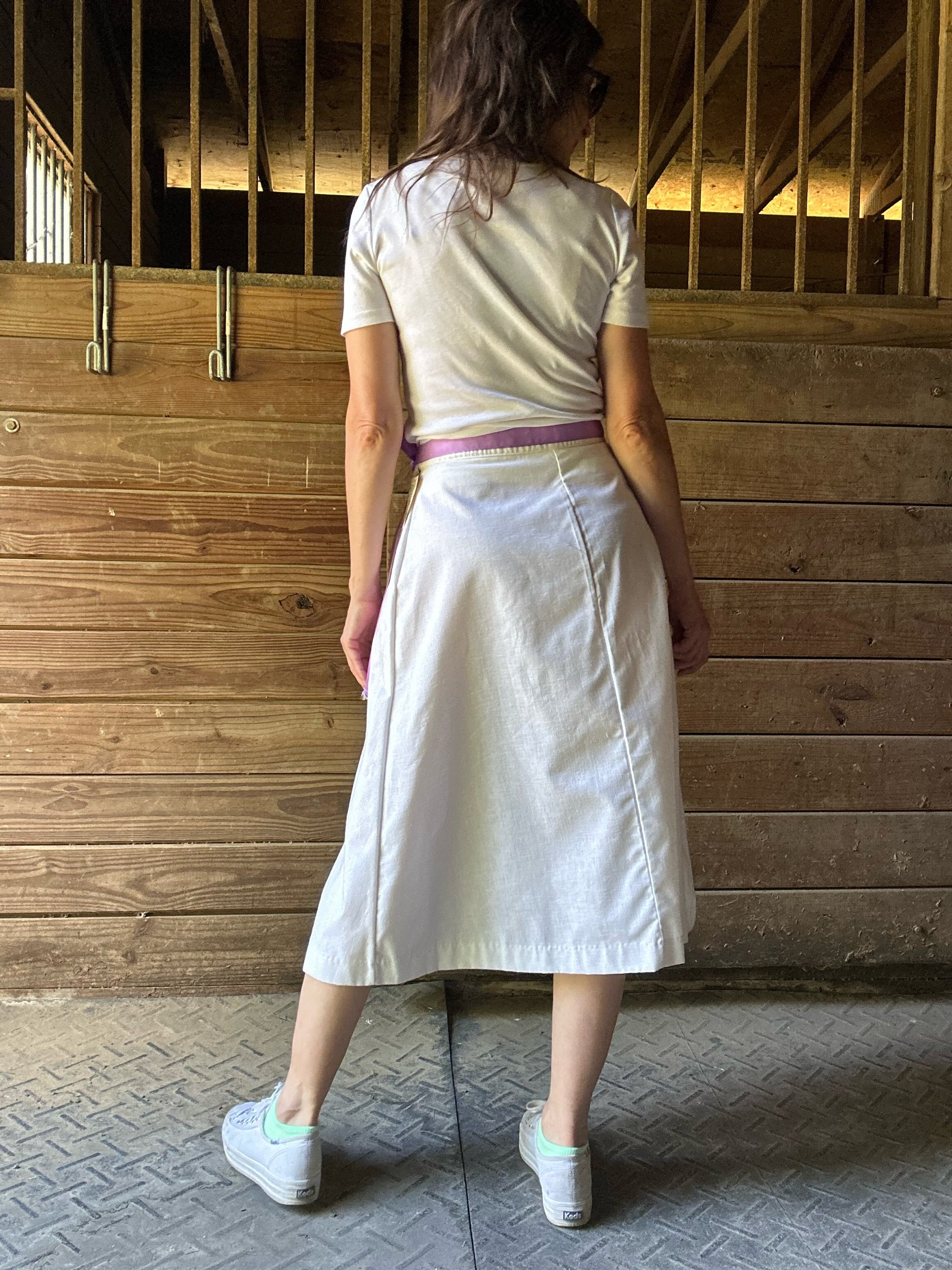 Deadstock 1970s Flower Applique Wrap Skirt The Frog Pond