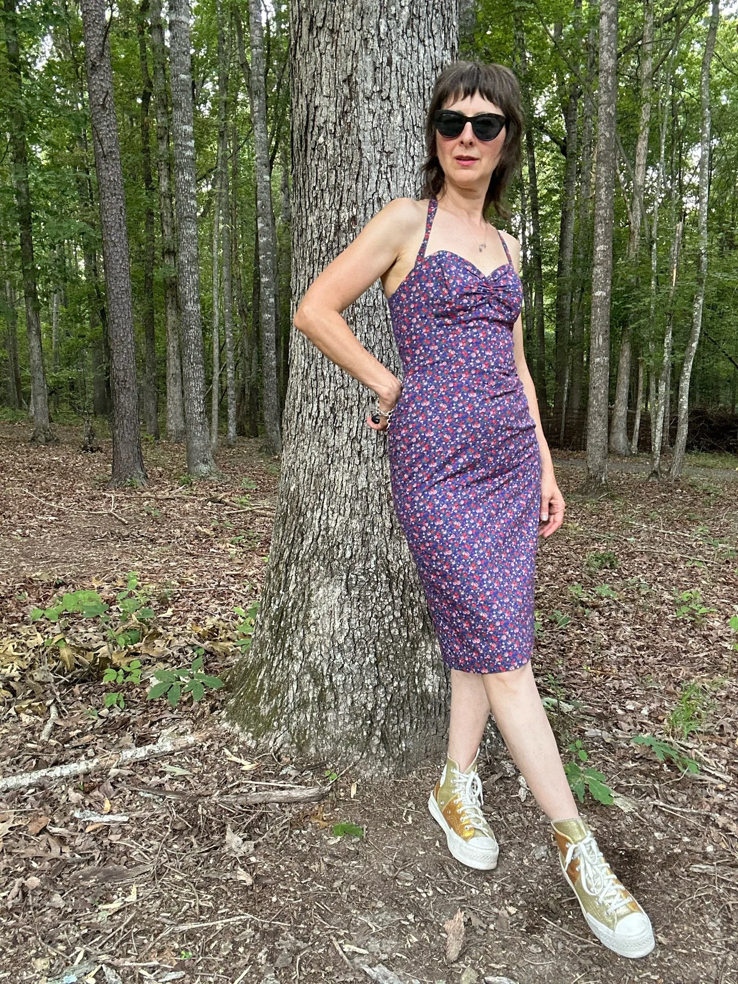 2000s halter dress Noelia Textured Jersey Open Back Maxi Dress in Fiery Red main image 1