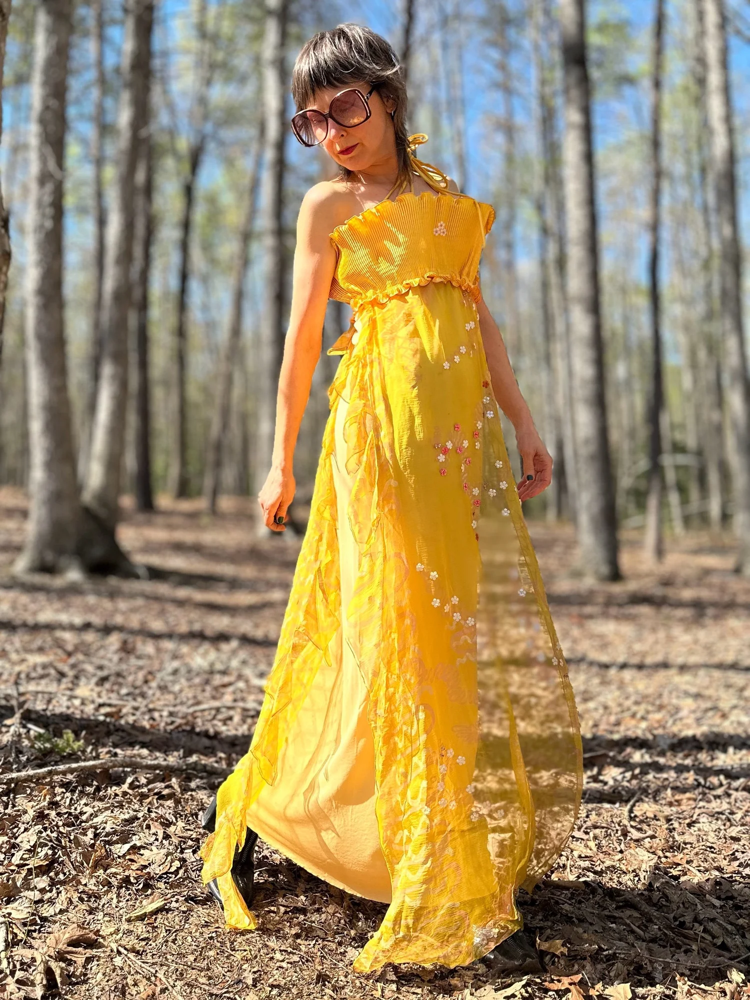 SS 76 Zandra Rhodes Cactus Cowboy Collection Silk Chiffon and