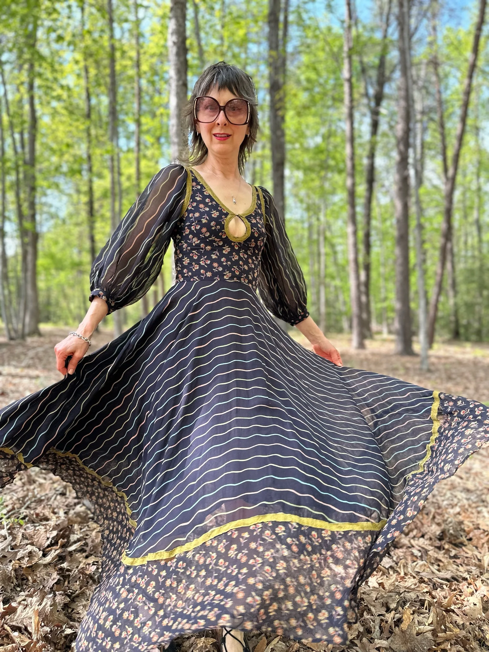 Late 60s to Early 70s Thea Porter Keyhole 'Gipsy' Dress
