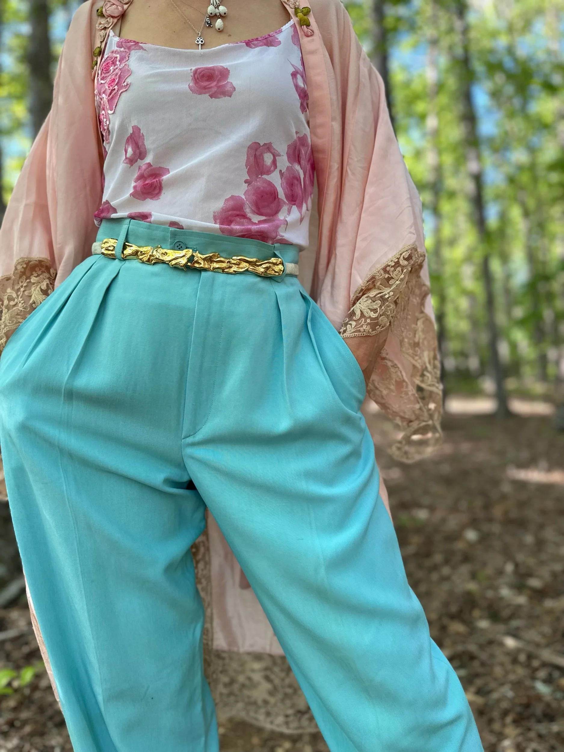 1980s Yves Saint Laurent Silk Trouser