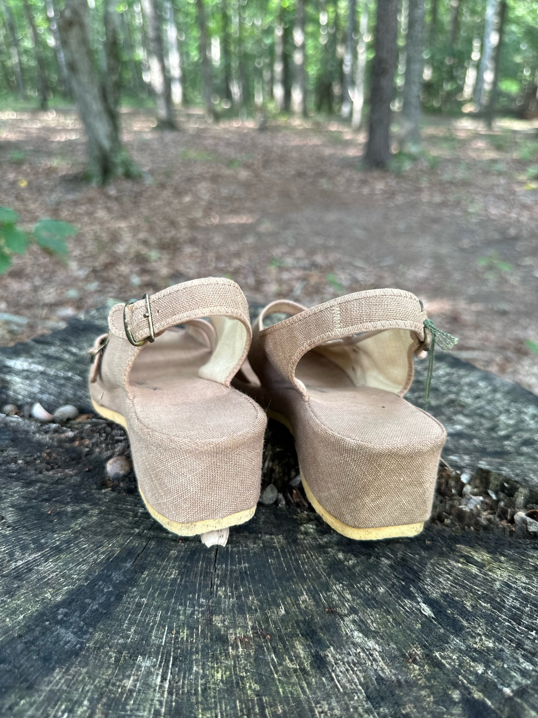 1950s Strappy Wedge Sandals