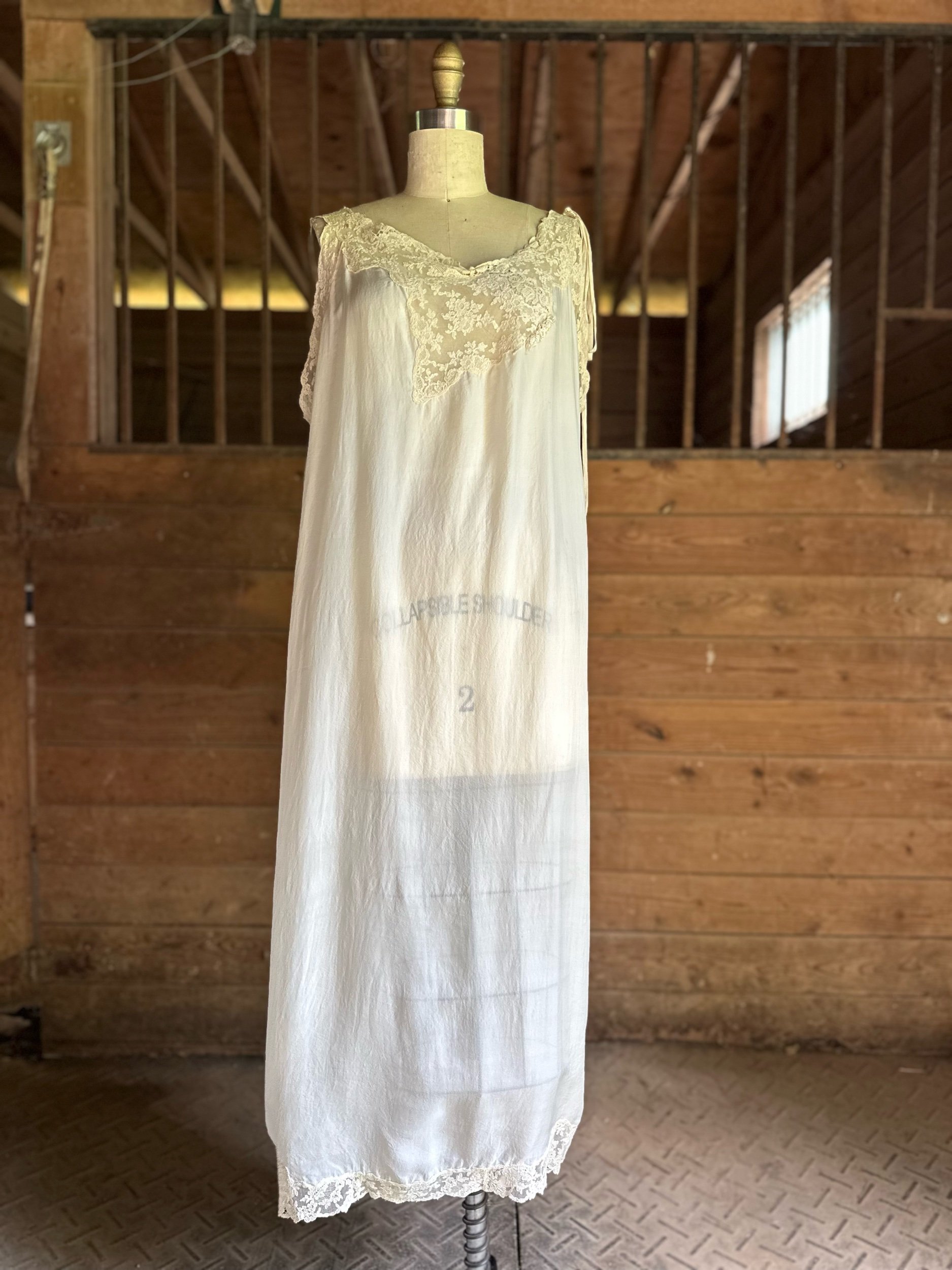 1910s to 20s Silk Chemise Mendel Brothers Chicago Lingerie Shop